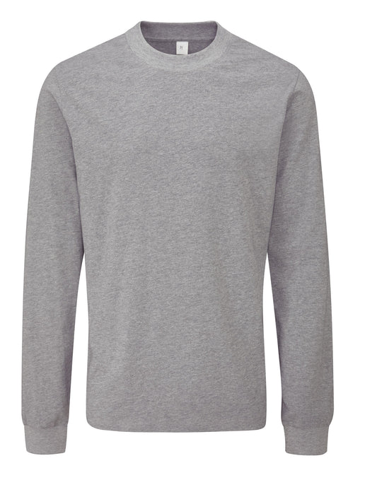 Unisex Essential Organic Long Sleeve T - Heather Grey Melange