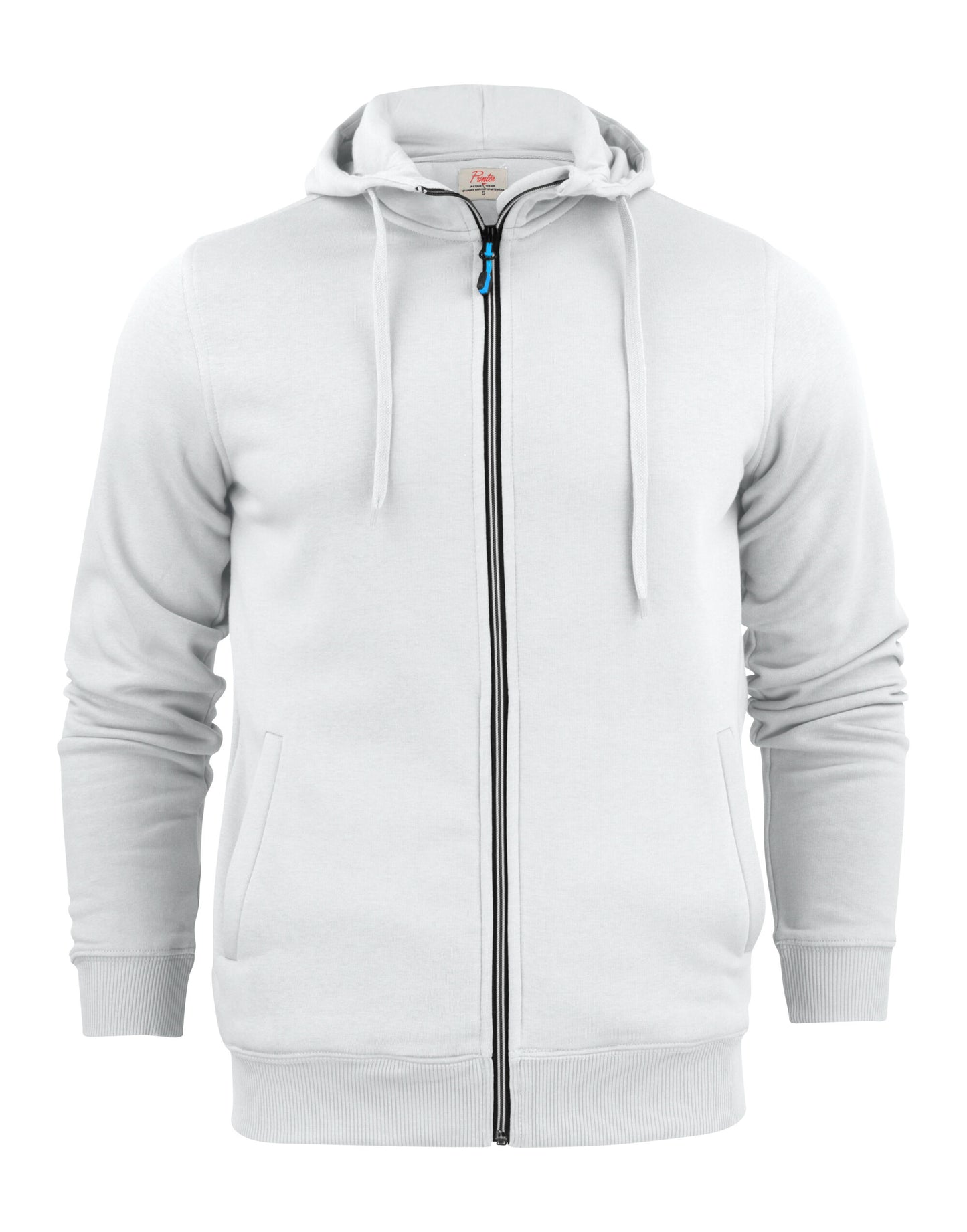 Mens Full Zip Hoodie - White