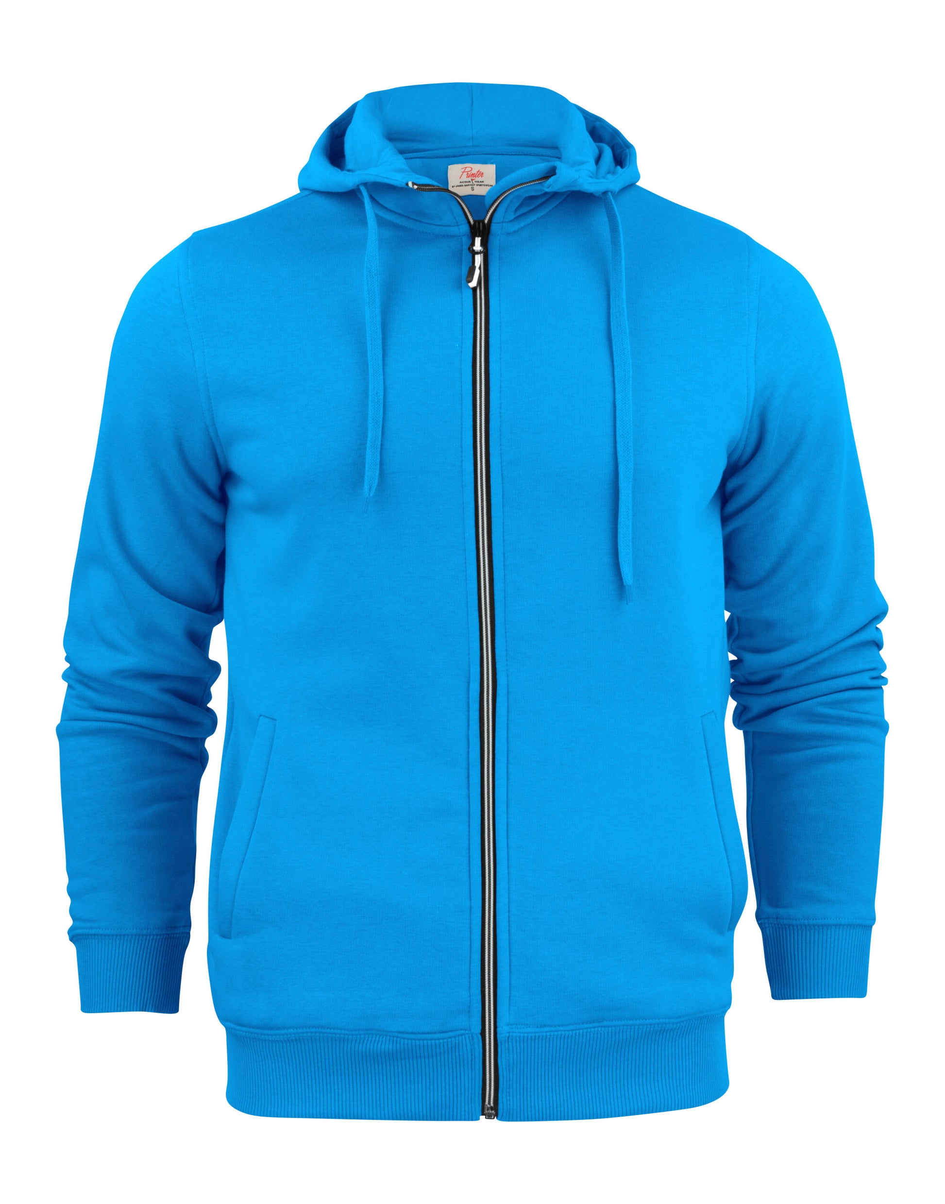 Mens Full Zip Hoodie - Ocean Blue