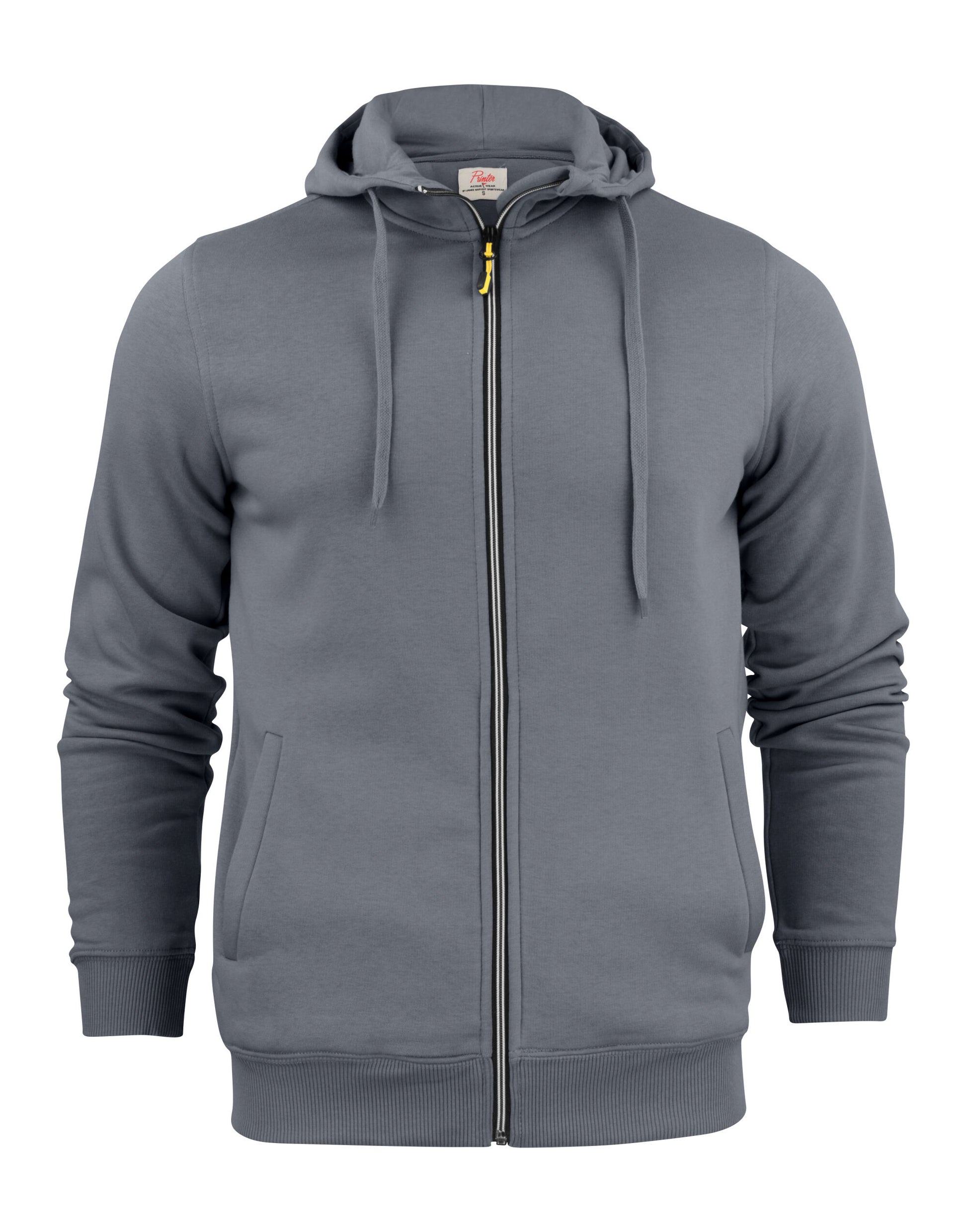 Mens Full Zip Hoodie - Steel Grey