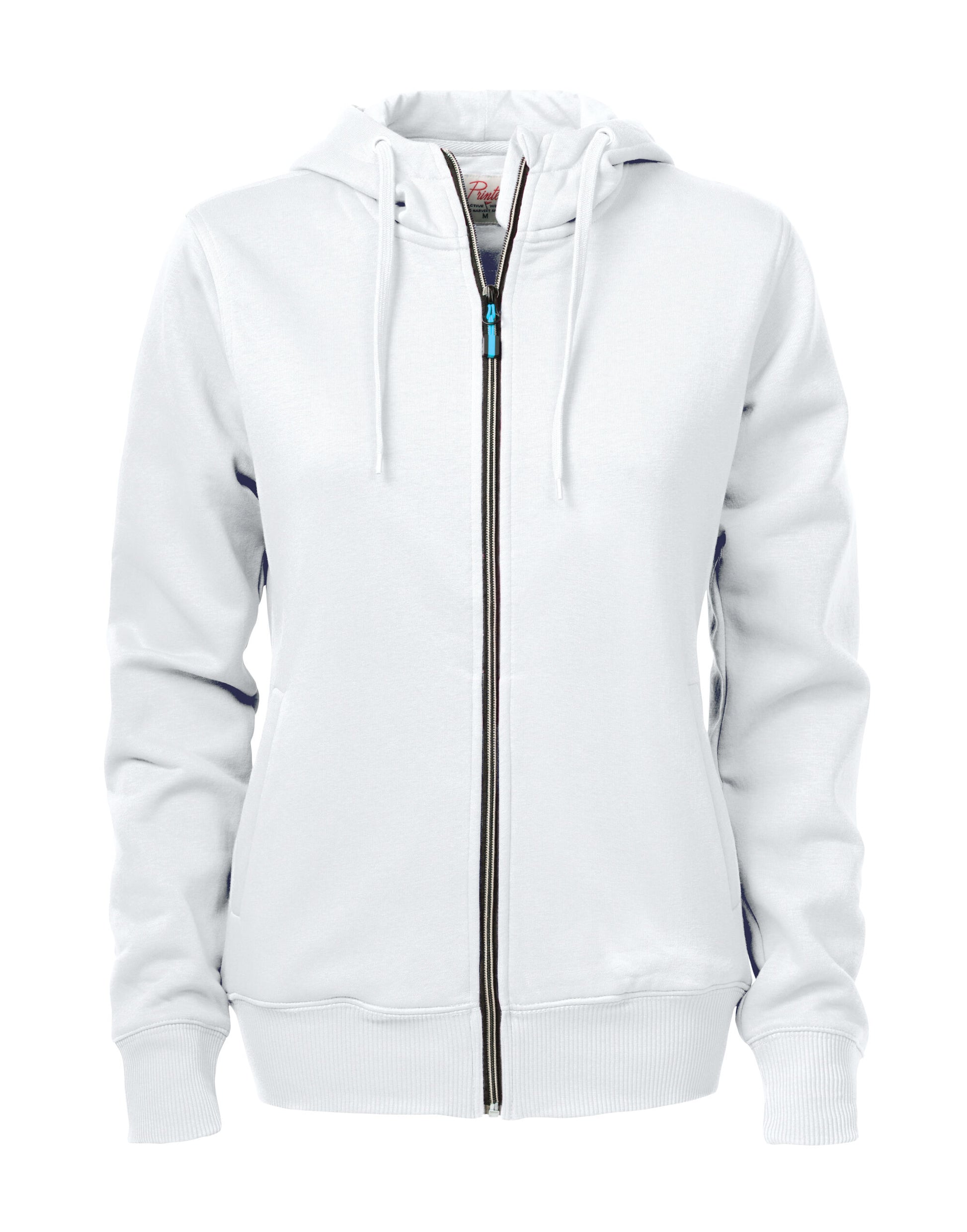 Ladies Overhead Full Zip Hoody - White