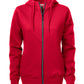 Ladies Overhead Full Zip Hoody - Red