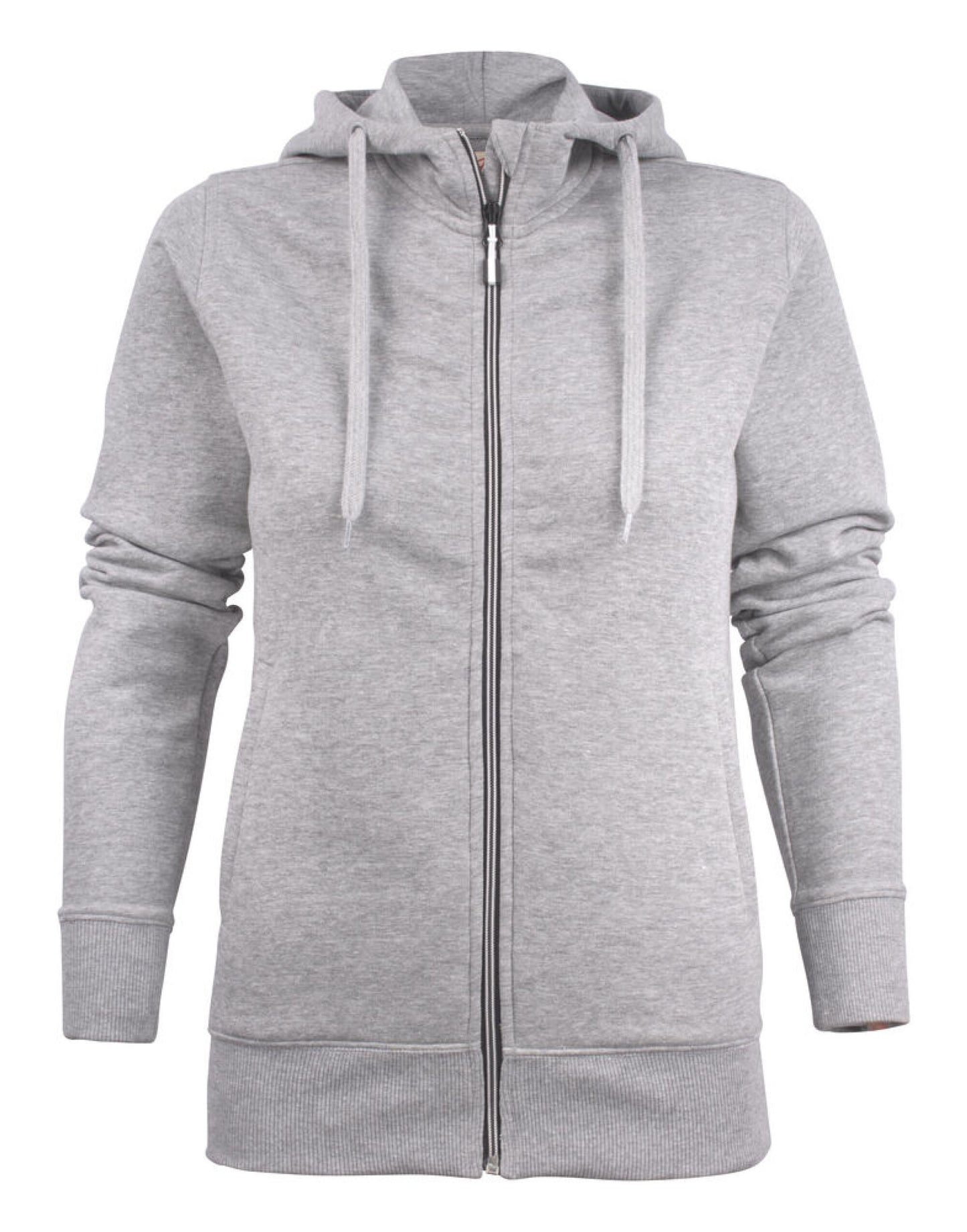 Ladies Overhead Full Zip Hoody - Grey Melange