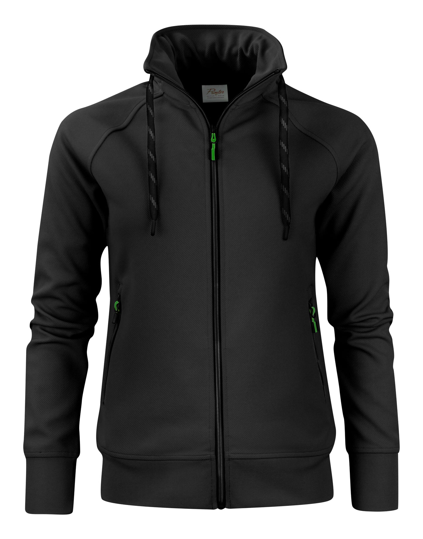 Ladies Jog Full Zip Sweatshirt - Black