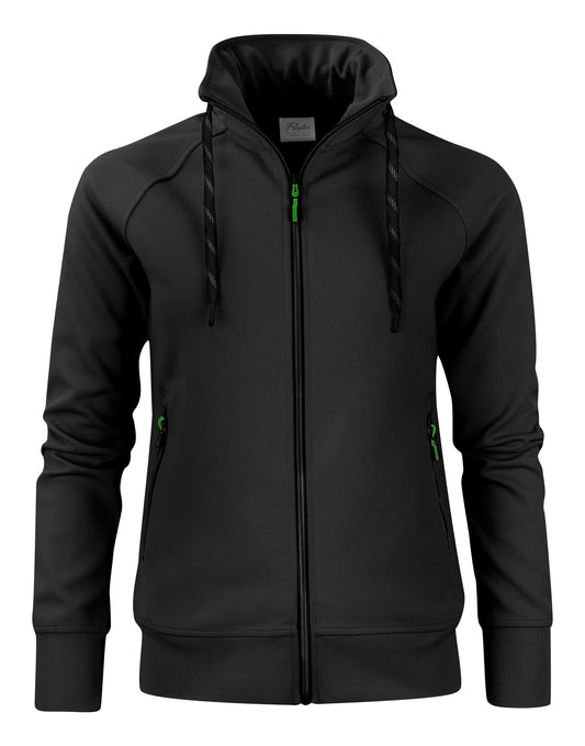 Ladies Jog Full Zip Sweatshirt - Black