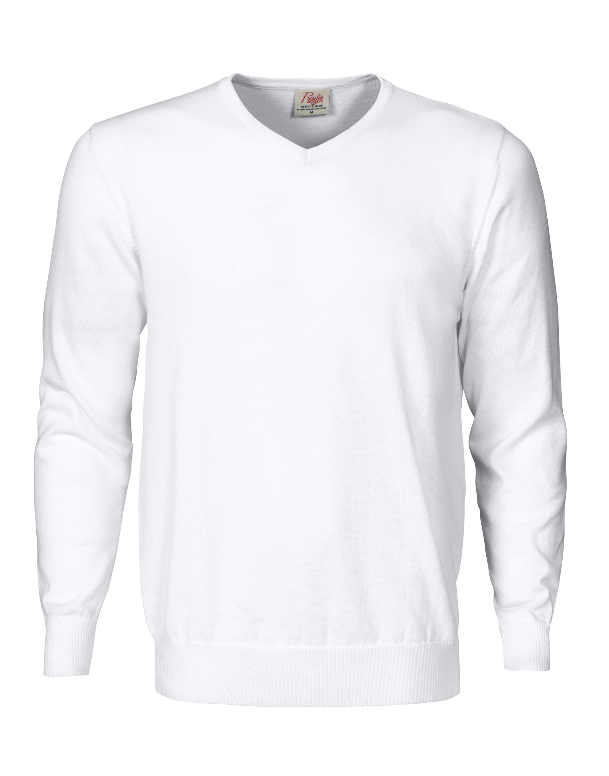 Forehand Knitted V Neck Sweater - White