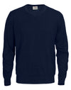 Forehand Knitted V Neck Sweater - Navy