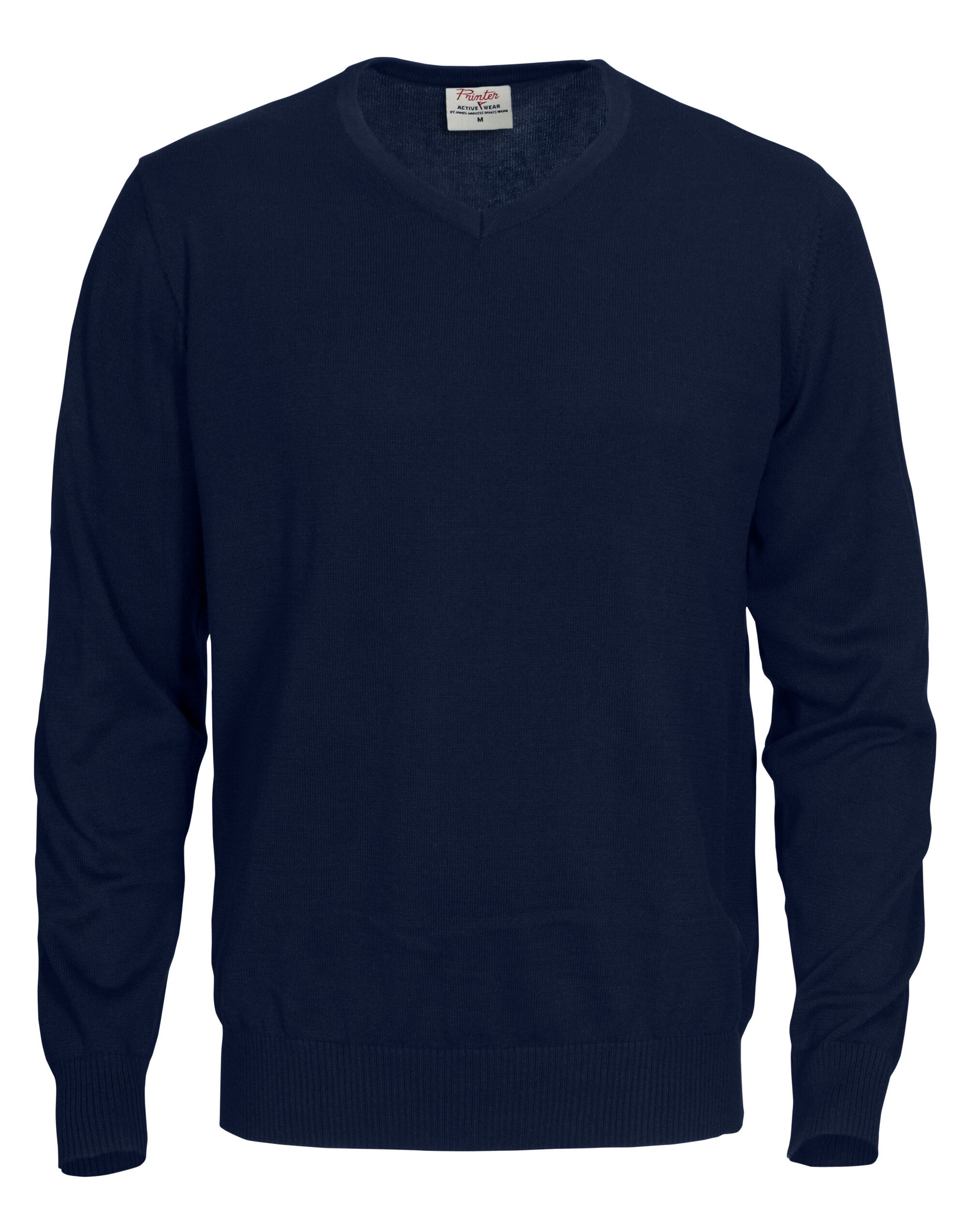 Forehand Knitted V Neck Sweater - Navy