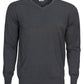 Forehand Knitted V Neck Sweater - Steel Grey