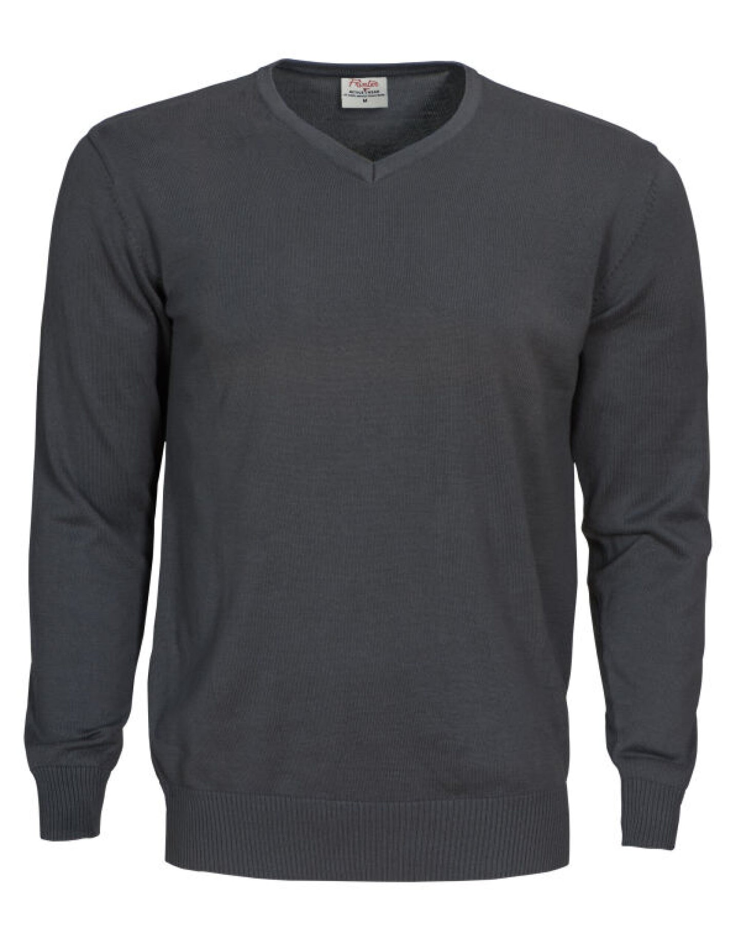 Forehand Knitted V Neck Sweater - Steel Grey