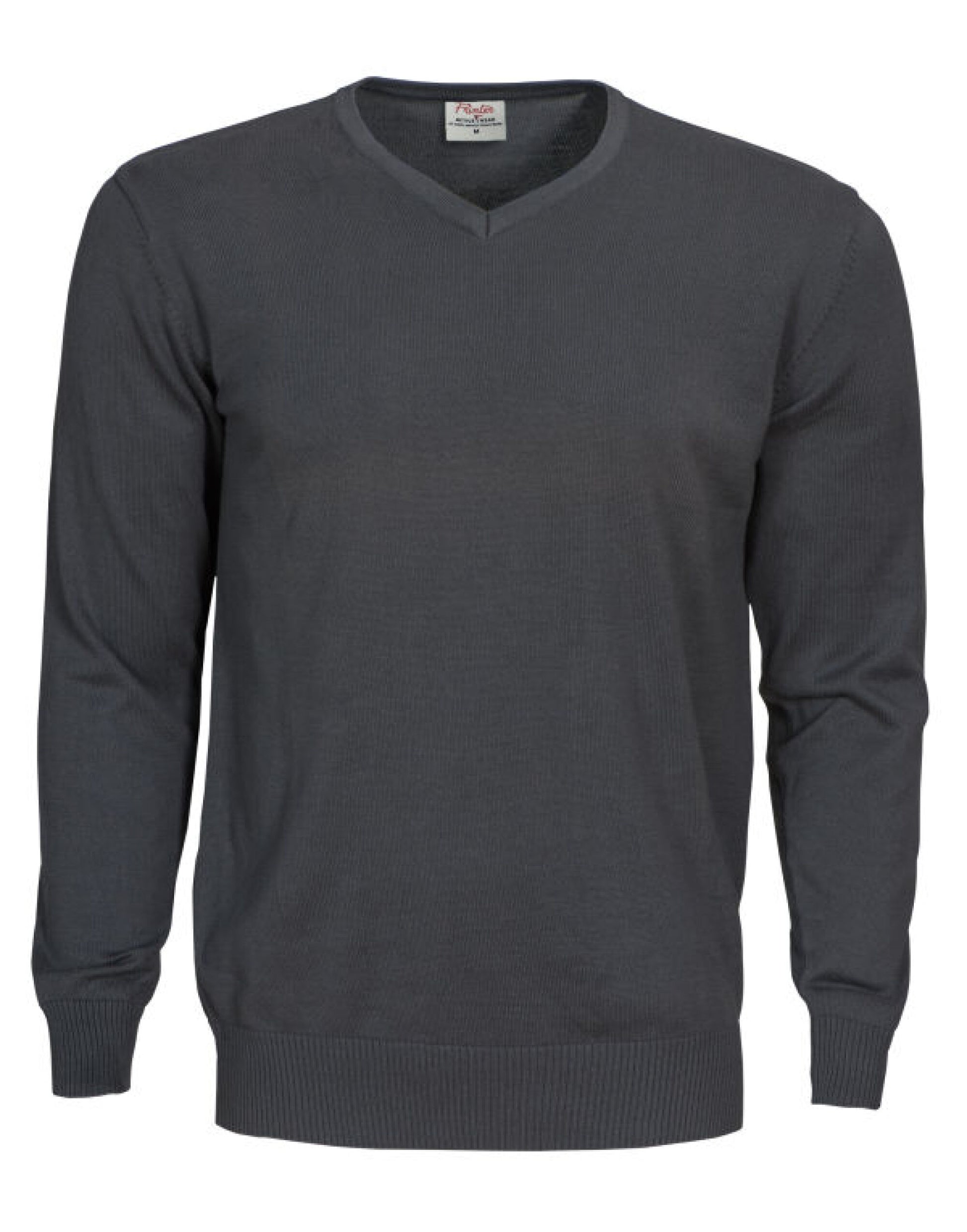 Forehand Knitted V Neck Sweater - Steel Grey