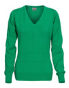 Ladies Forehand Knitted V Neck - Fresh Green