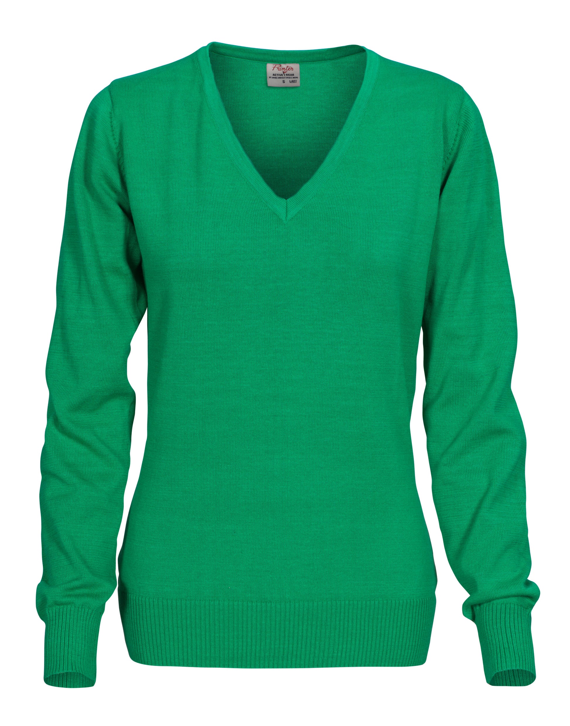 Ladies Forehand Knitted V Neck - Fresh Green