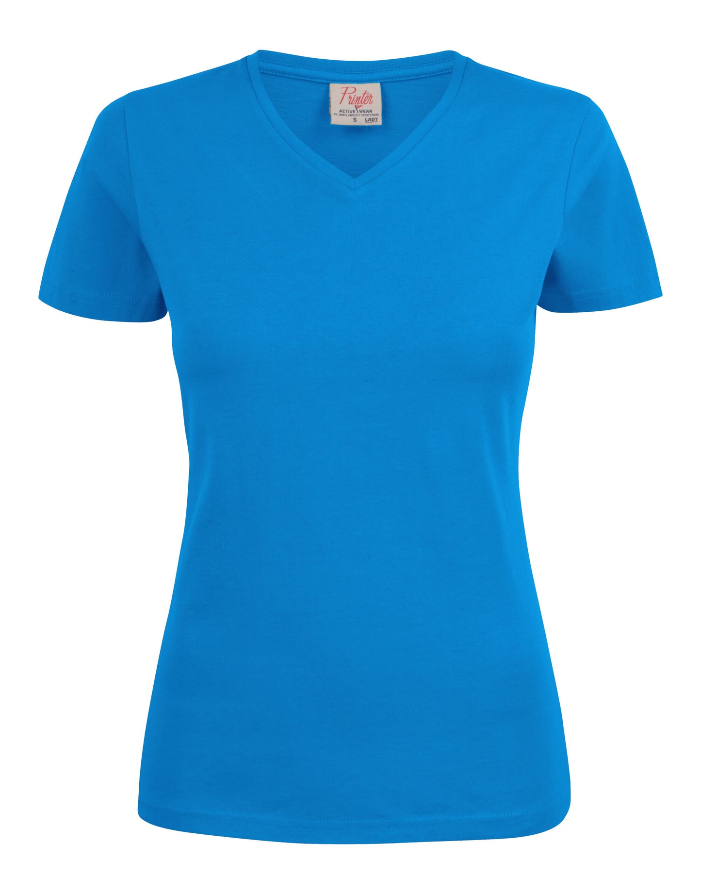 Ladies Heavy V-Neck T-Shirt - Ocean Blue
