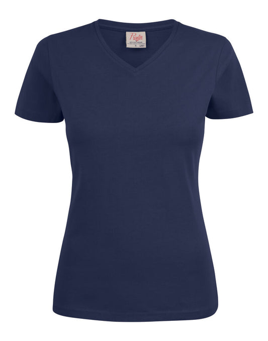 Ladies Heavy V-Neck T-Shirt - Dark Navy