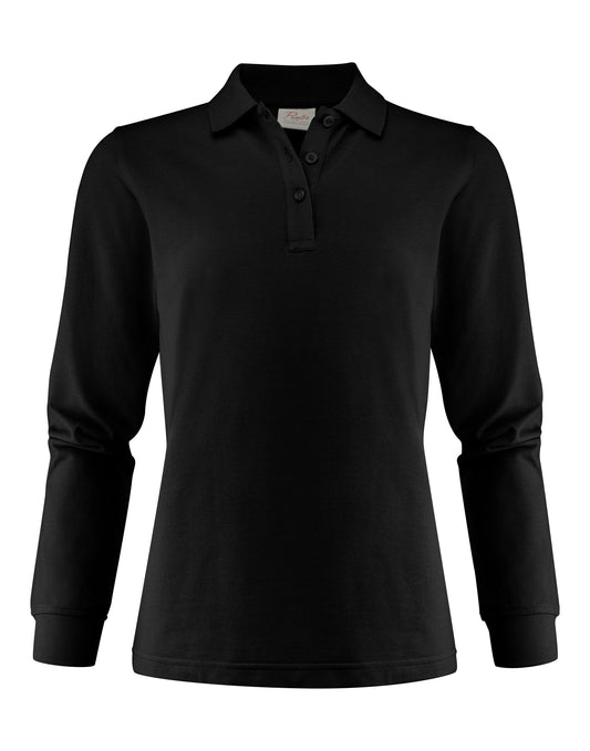 Ladies Surf Pro Long Sleeve Polo - Black