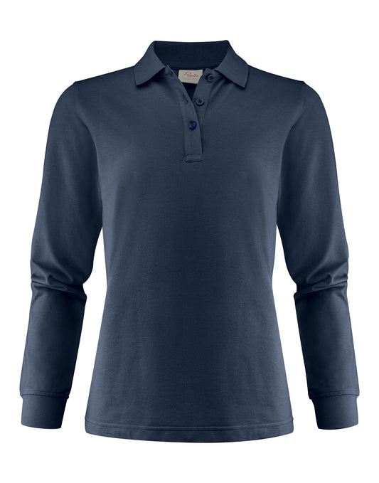 Ladies Surf Pro Long Sleeve Polo - Dark Navy