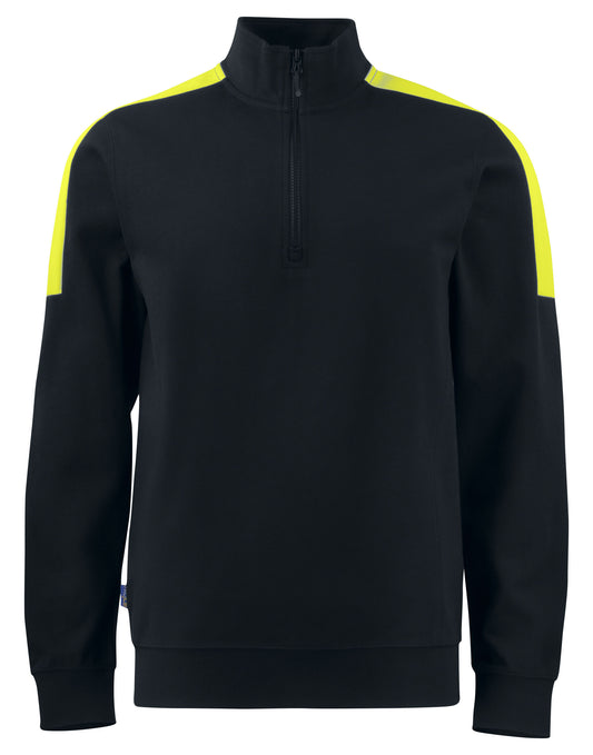 Prio 2128 1/2 Zip Sweatshirt - Black/Yellow