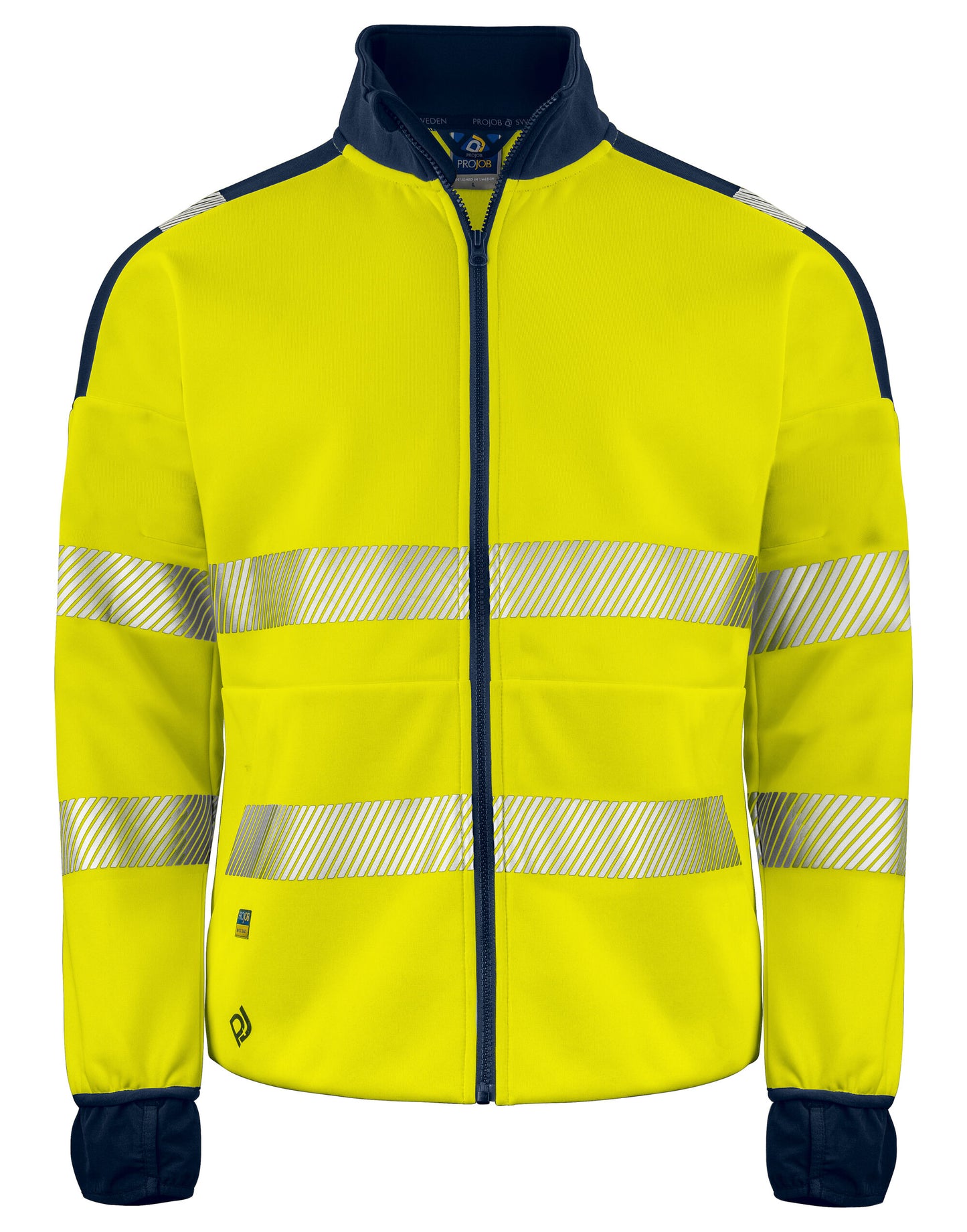 6109 Sweatshirt EN ISO 20471 Class 3/2 - Yellow/Navy