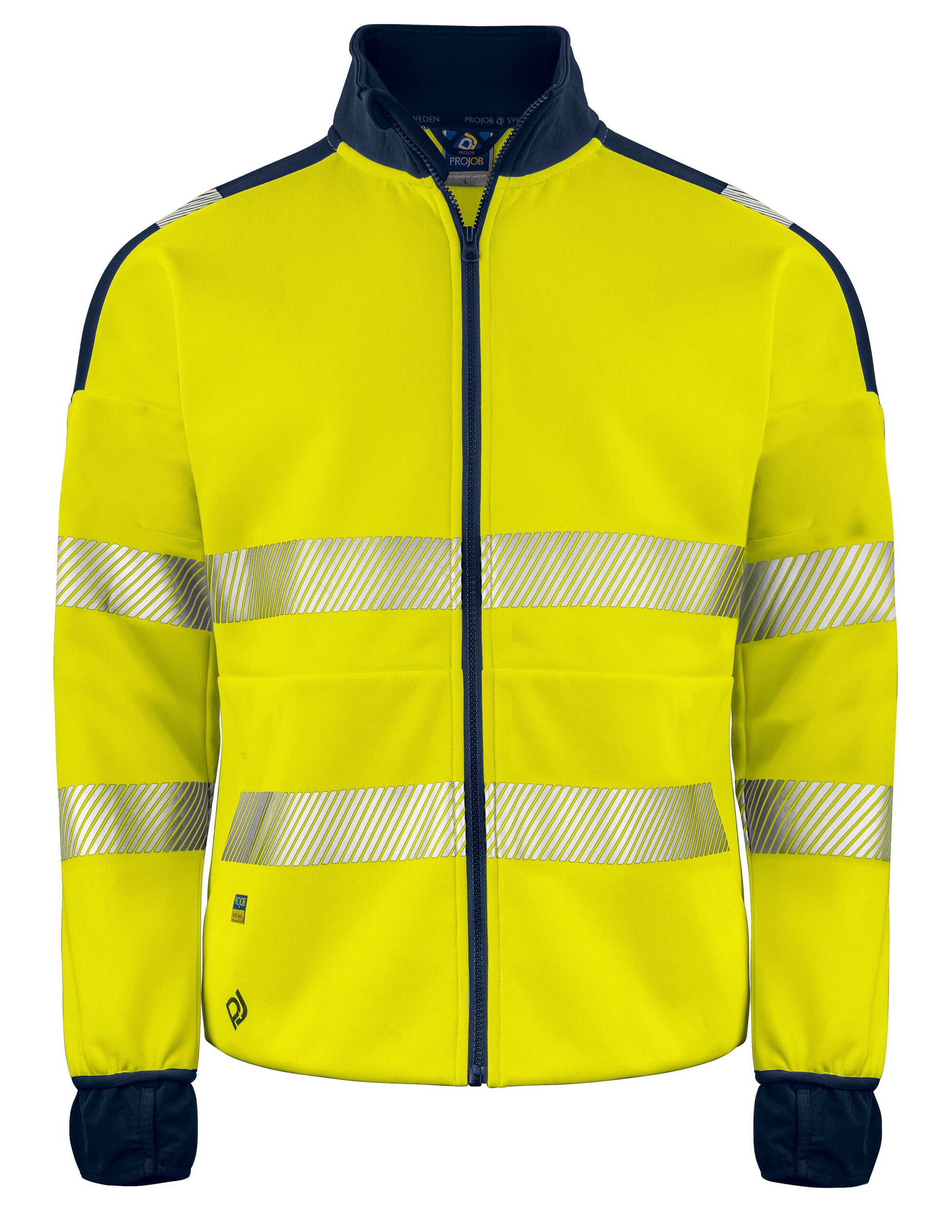 6109 Sweatshirt EN ISO 20471 Class 3/2 - Yellow/Navy