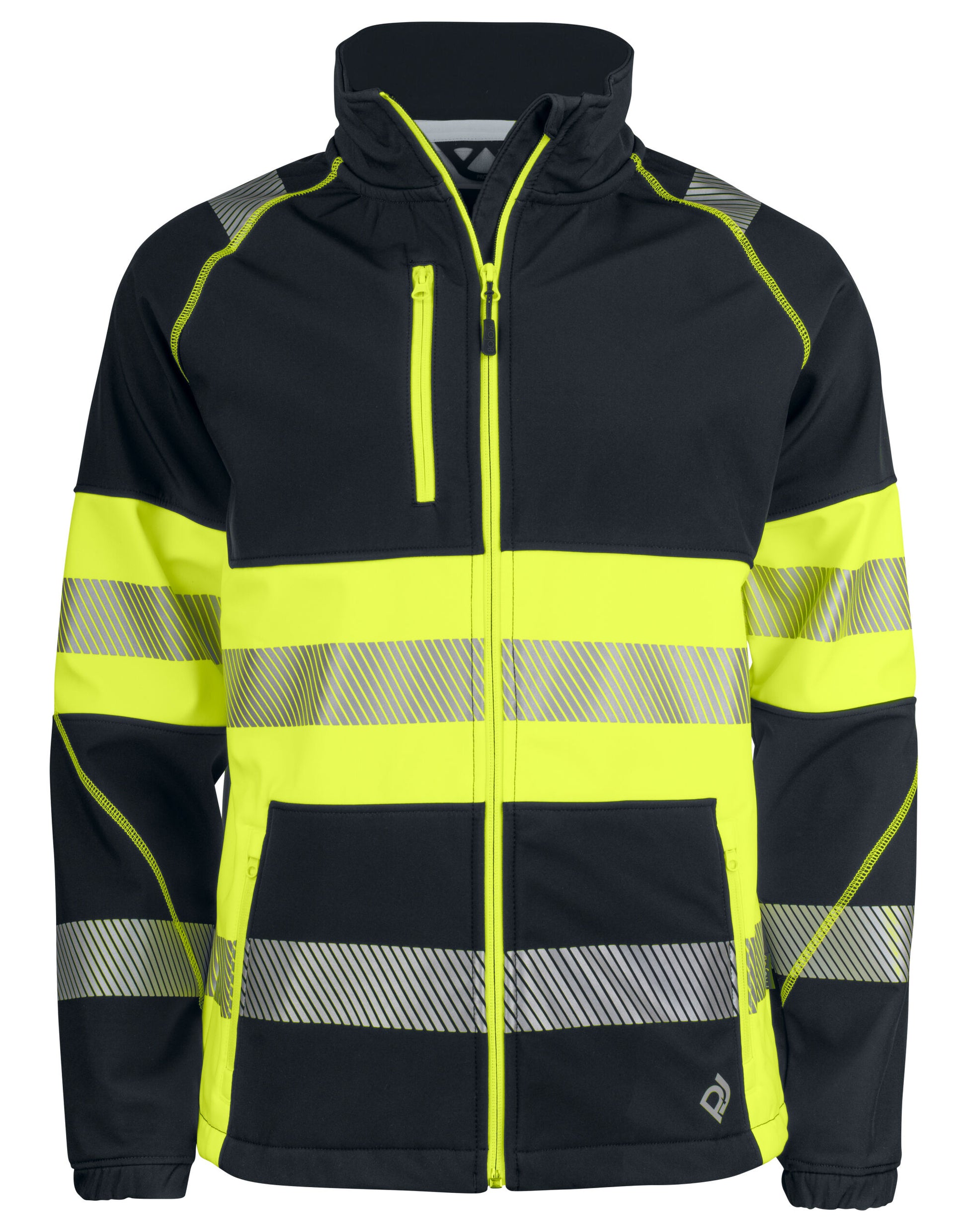 6443 Softshell Jacket EN ISO 20471 Class 1 - Yellow/Black
