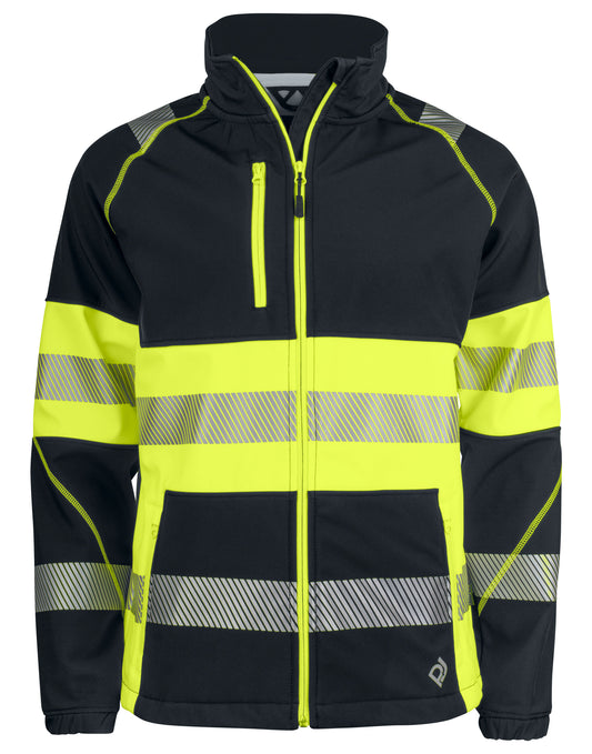 6443 Softshell Jacket EN ISO 20471 Class 1 - Yellow/Black