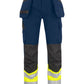 Prio 6534 Waistpants EN ISO 20471 Class 1 - Yellow/Navy