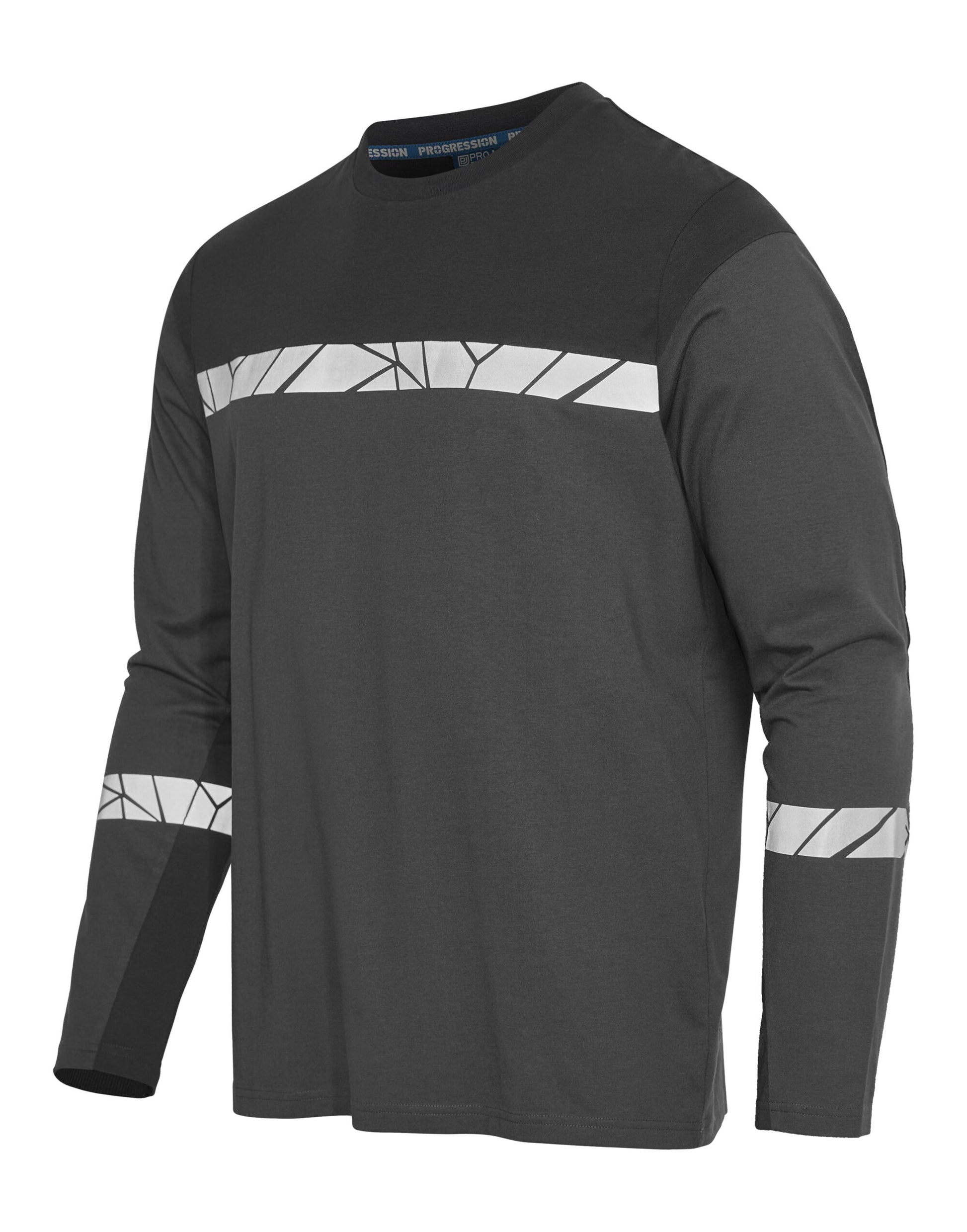 Progression 7002 Long Sleeve T-Shirt - Grey/Black