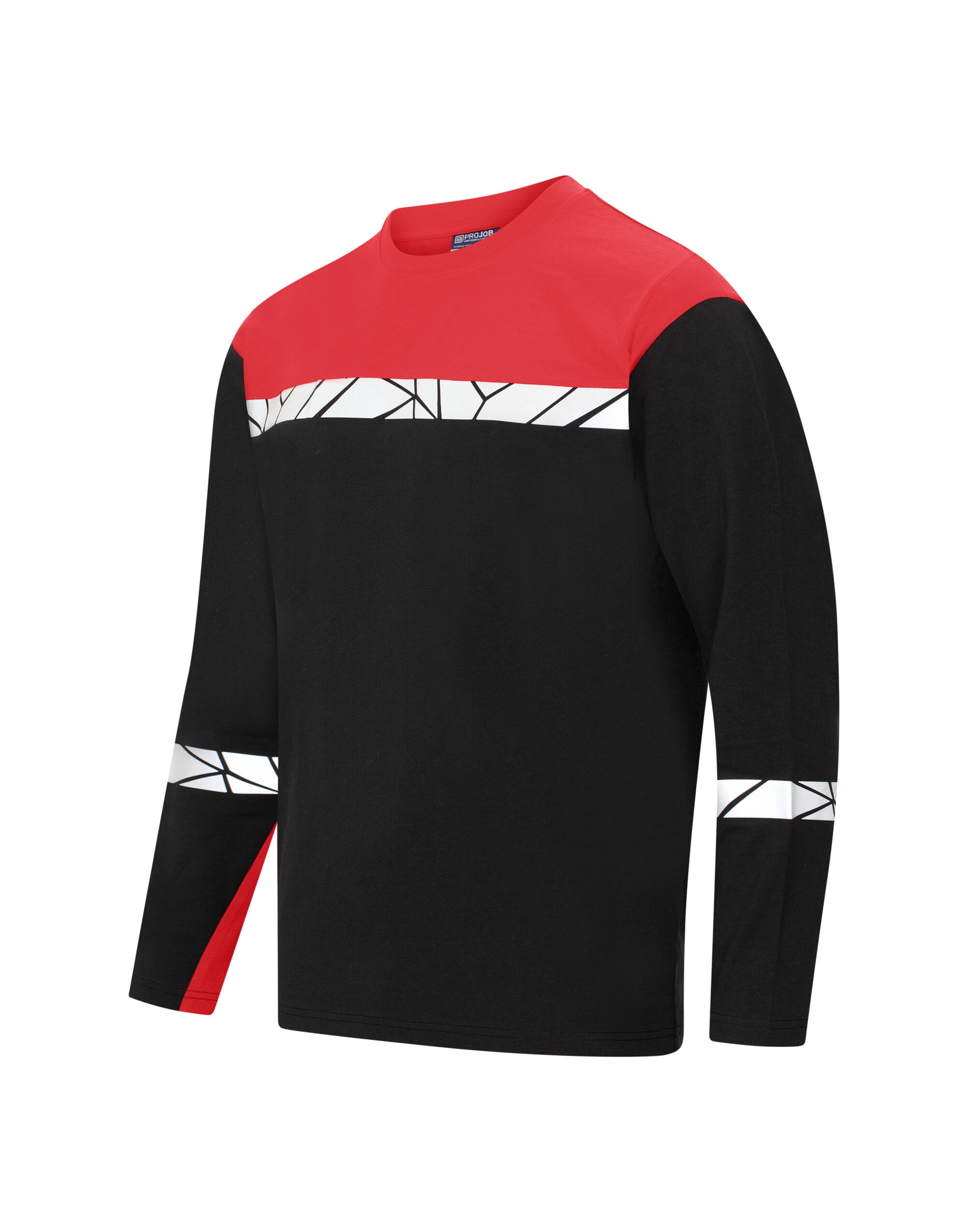Progression 7002 Long Sleeve T-Shirt - Black/Red