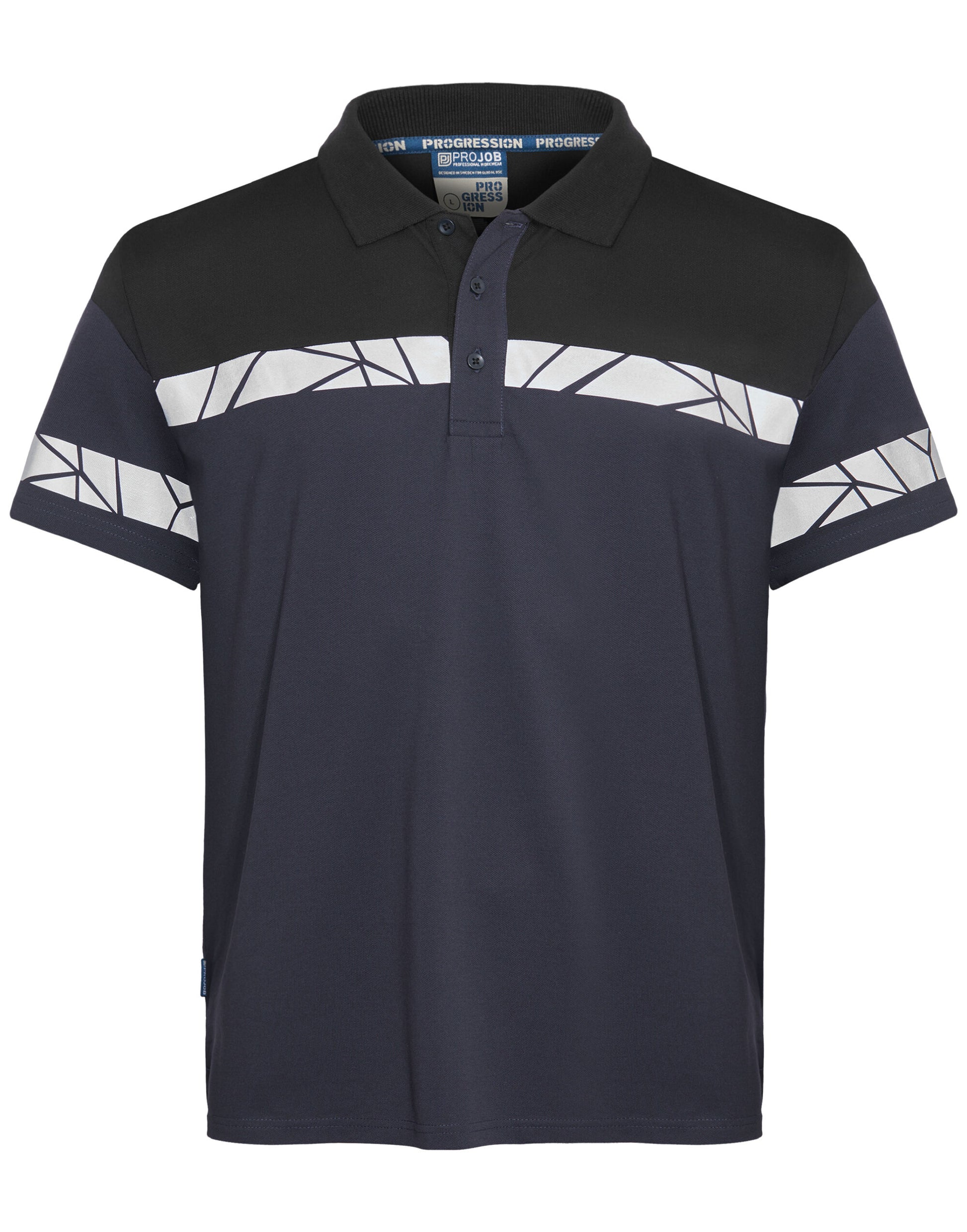 Progression 7003 Pique Polo - Navy/Black