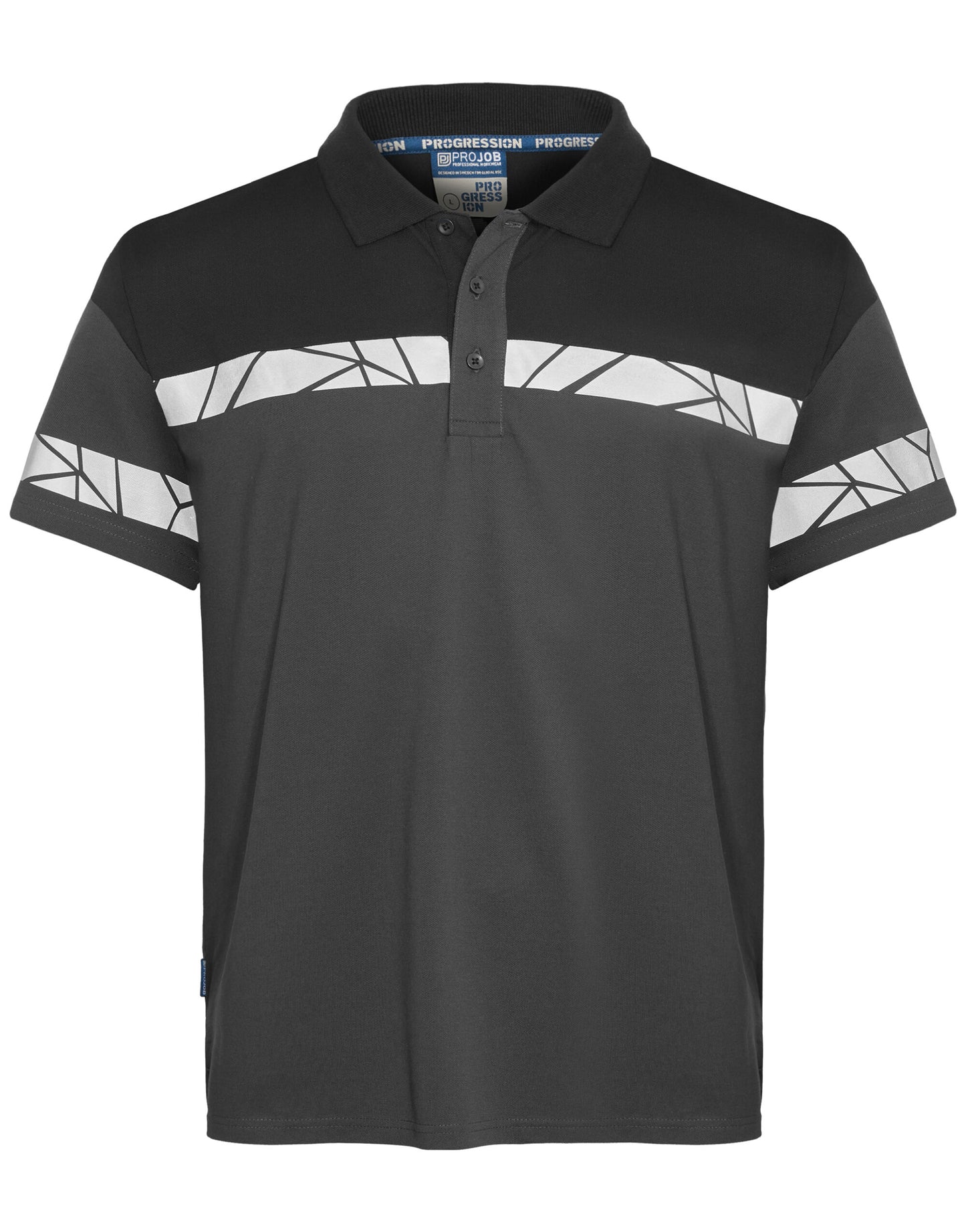 Progression 7003 Pique Polo - Grey/Black