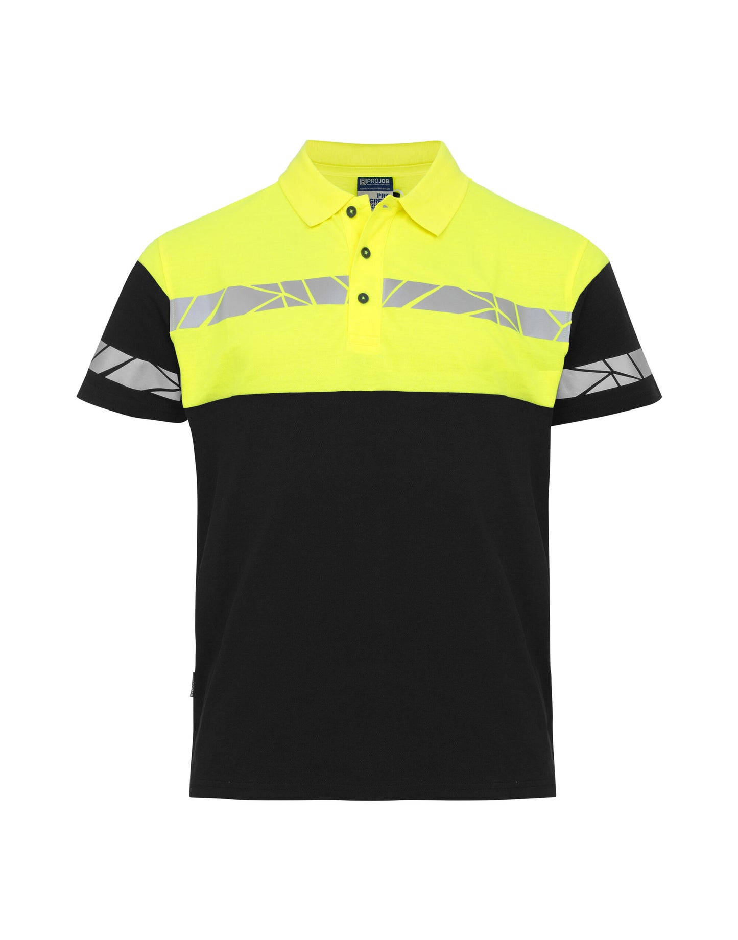 Progression 7003 Pique Polo - Black/Yellow