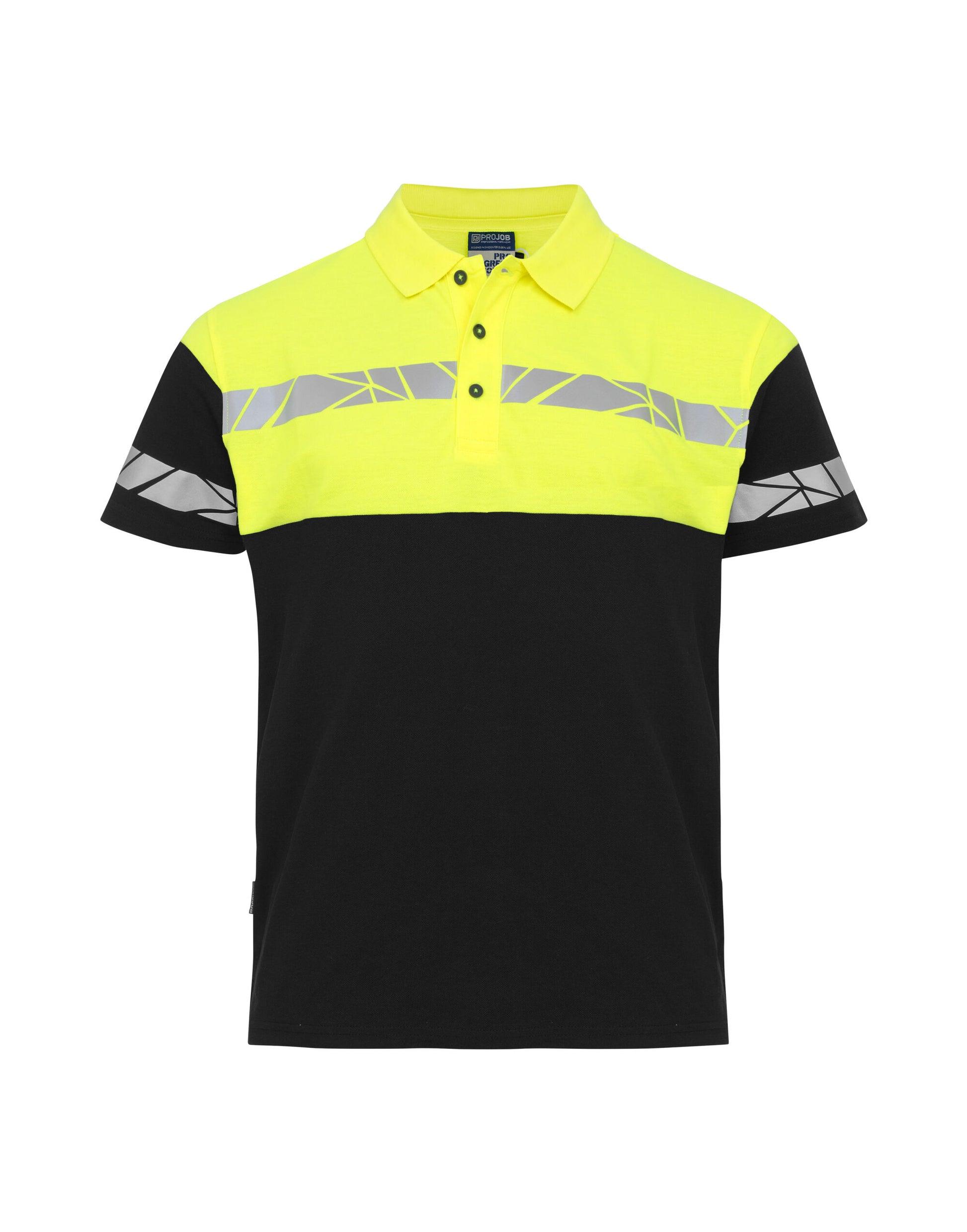 Progression 7003 Pique Polo - Black/Yellow