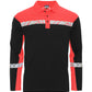 Progression 7004 Long Sleeve Pique Polo - Black/Red