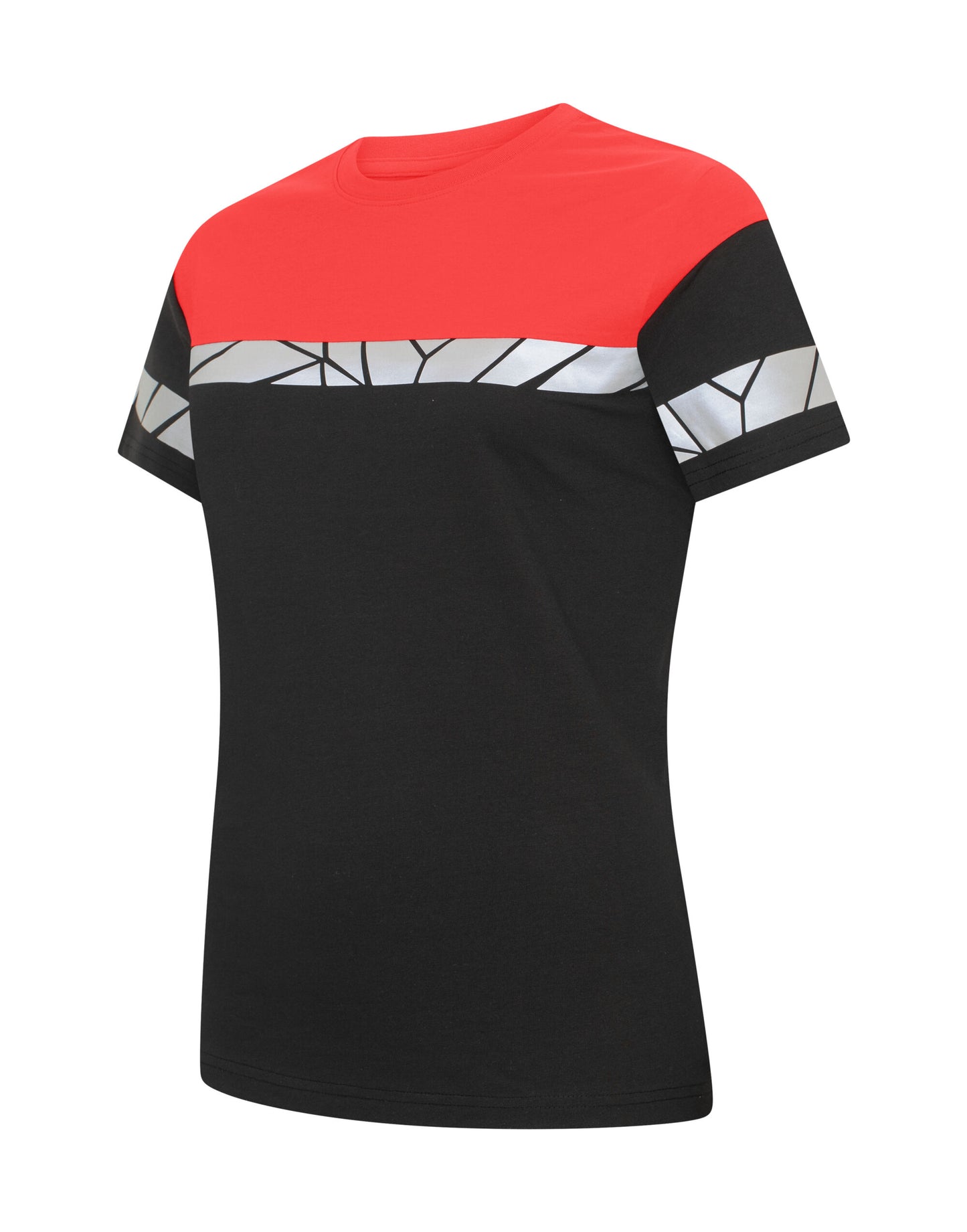 Progression 7005 Ladies T-Shirt - Black/Red