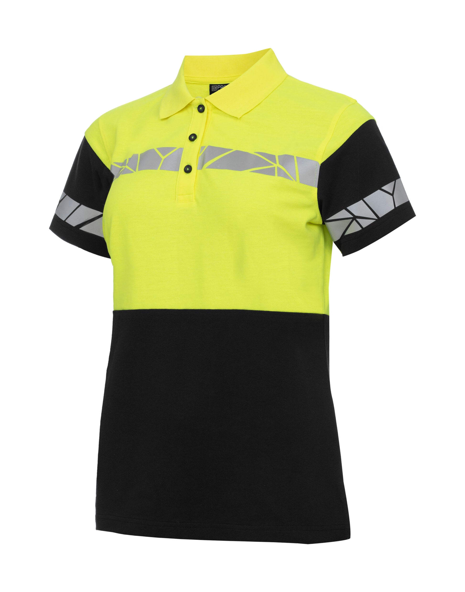 Progression 7006 Ladies Pique - Black/Yellow