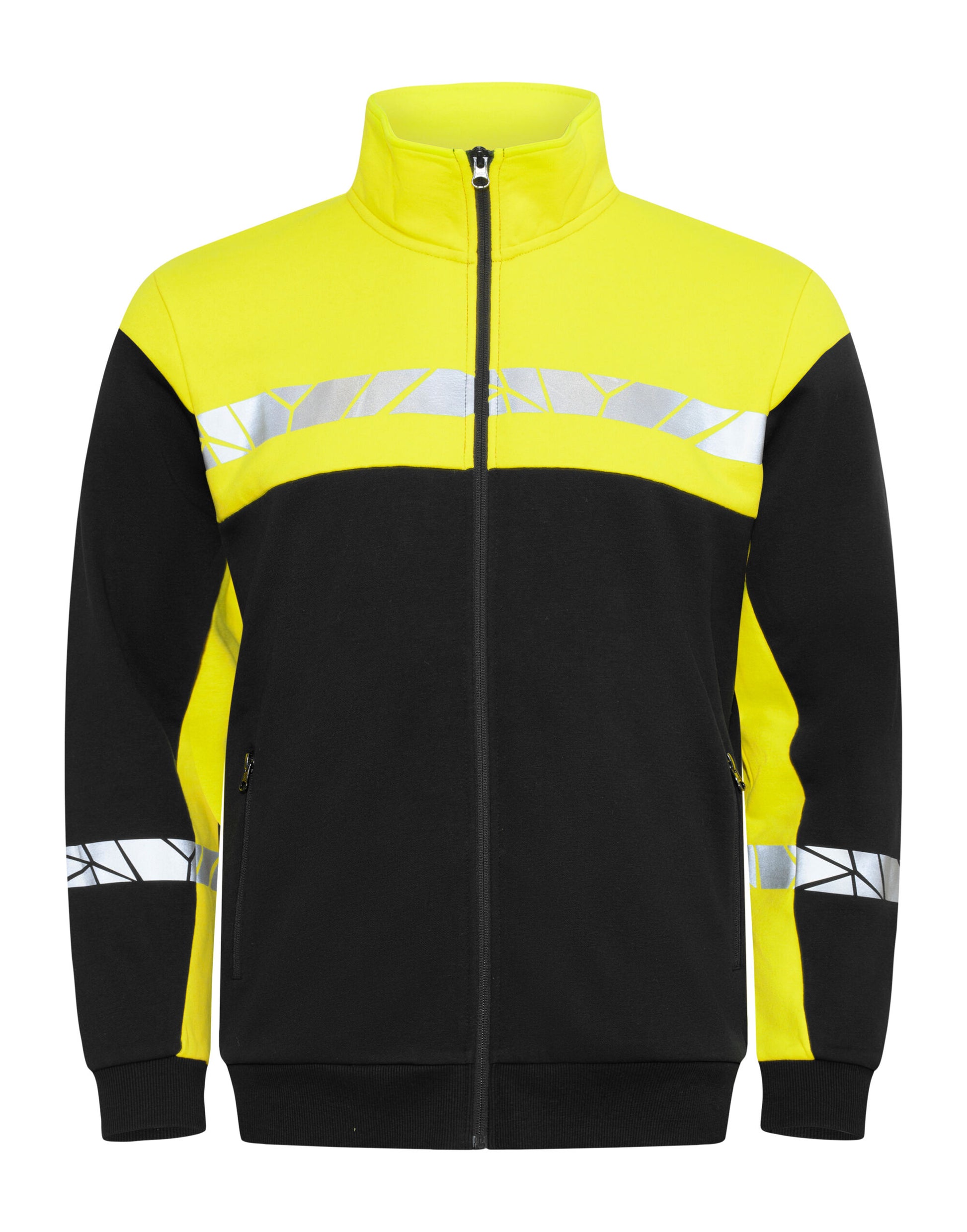 Progression 7103 Full Zip Sweat - Black/Yellow