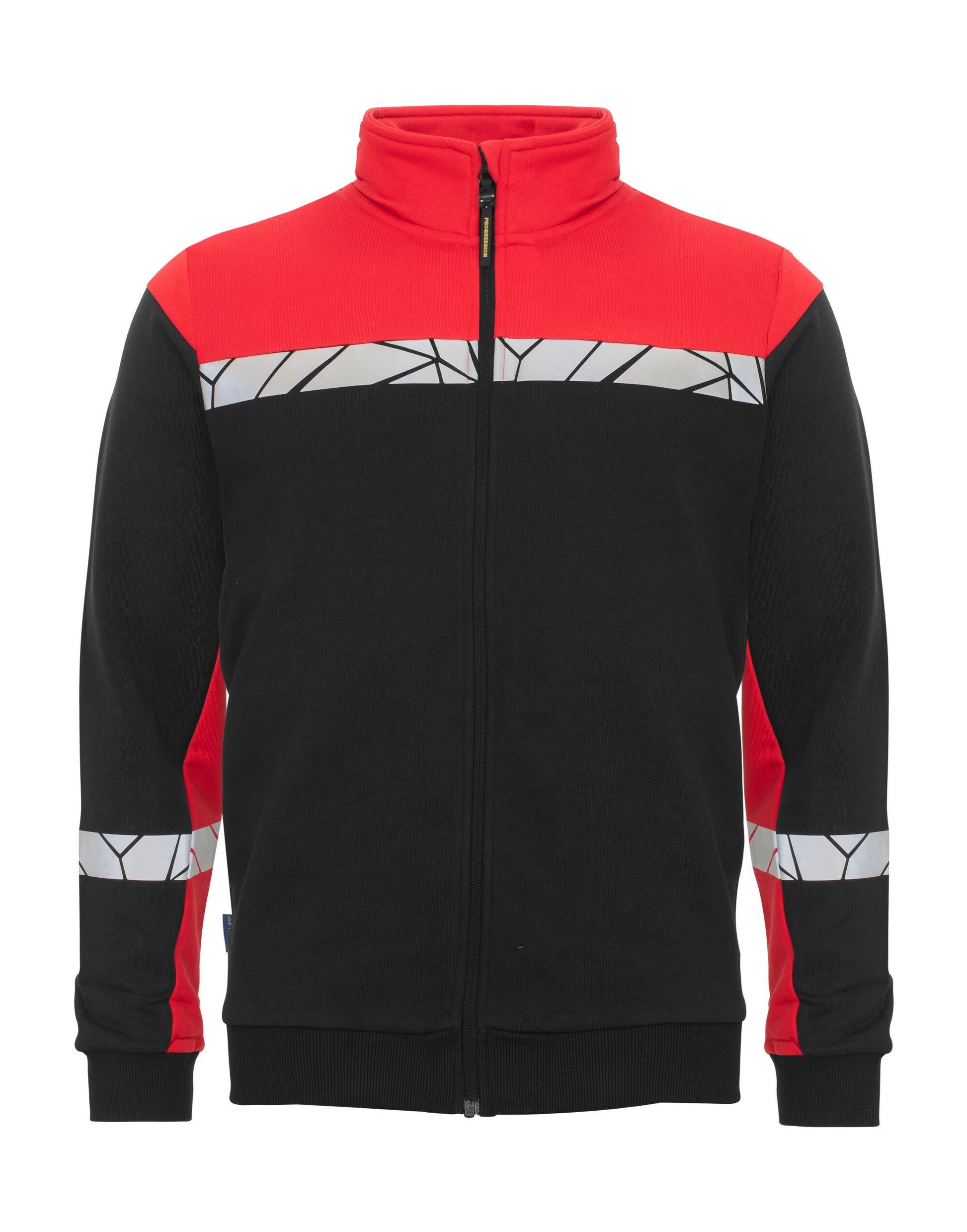 Progression 7103 Full Zip Sweat - Black/Red