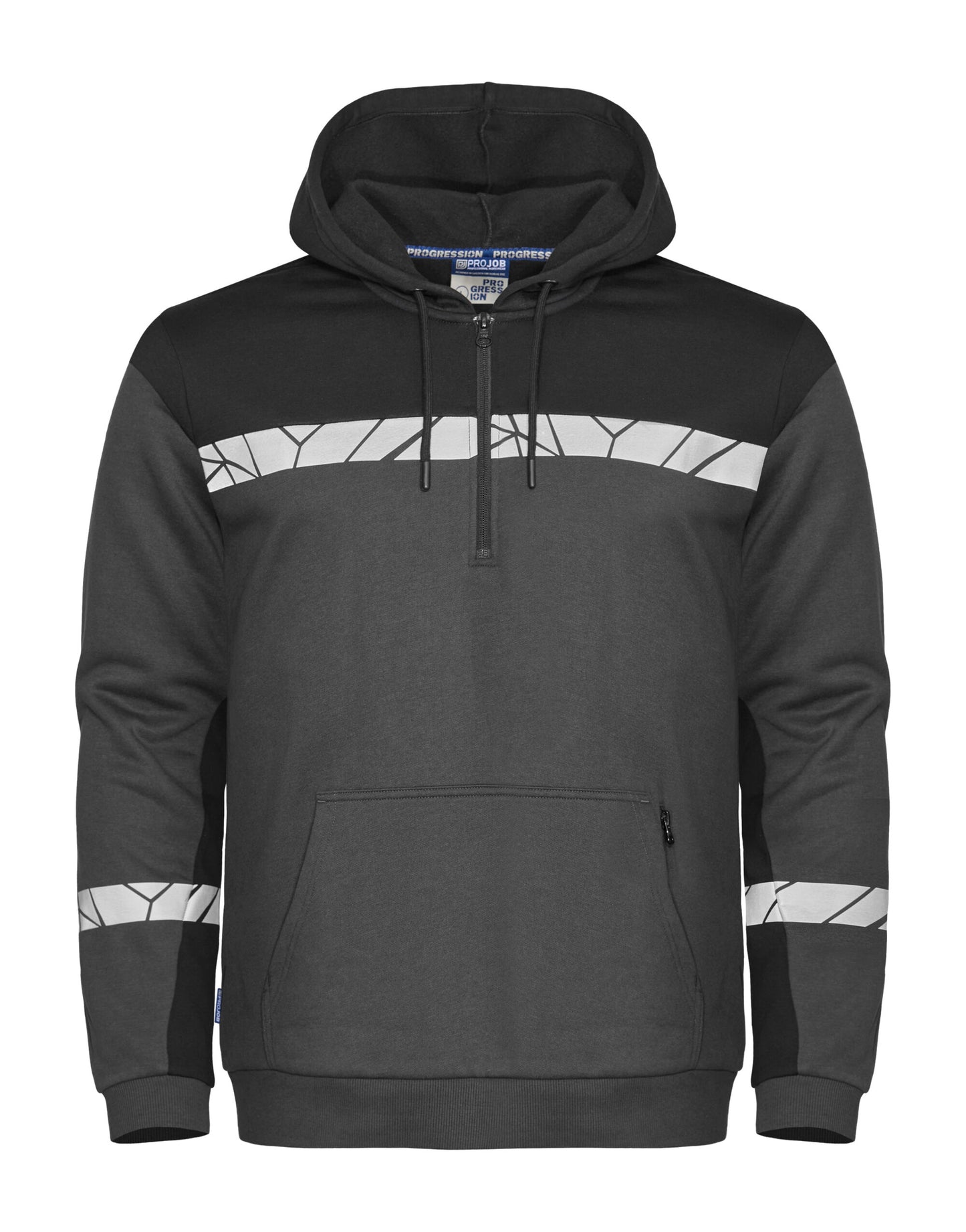 Progression 7104 1/2 Zip Hoodie - Grey/Black