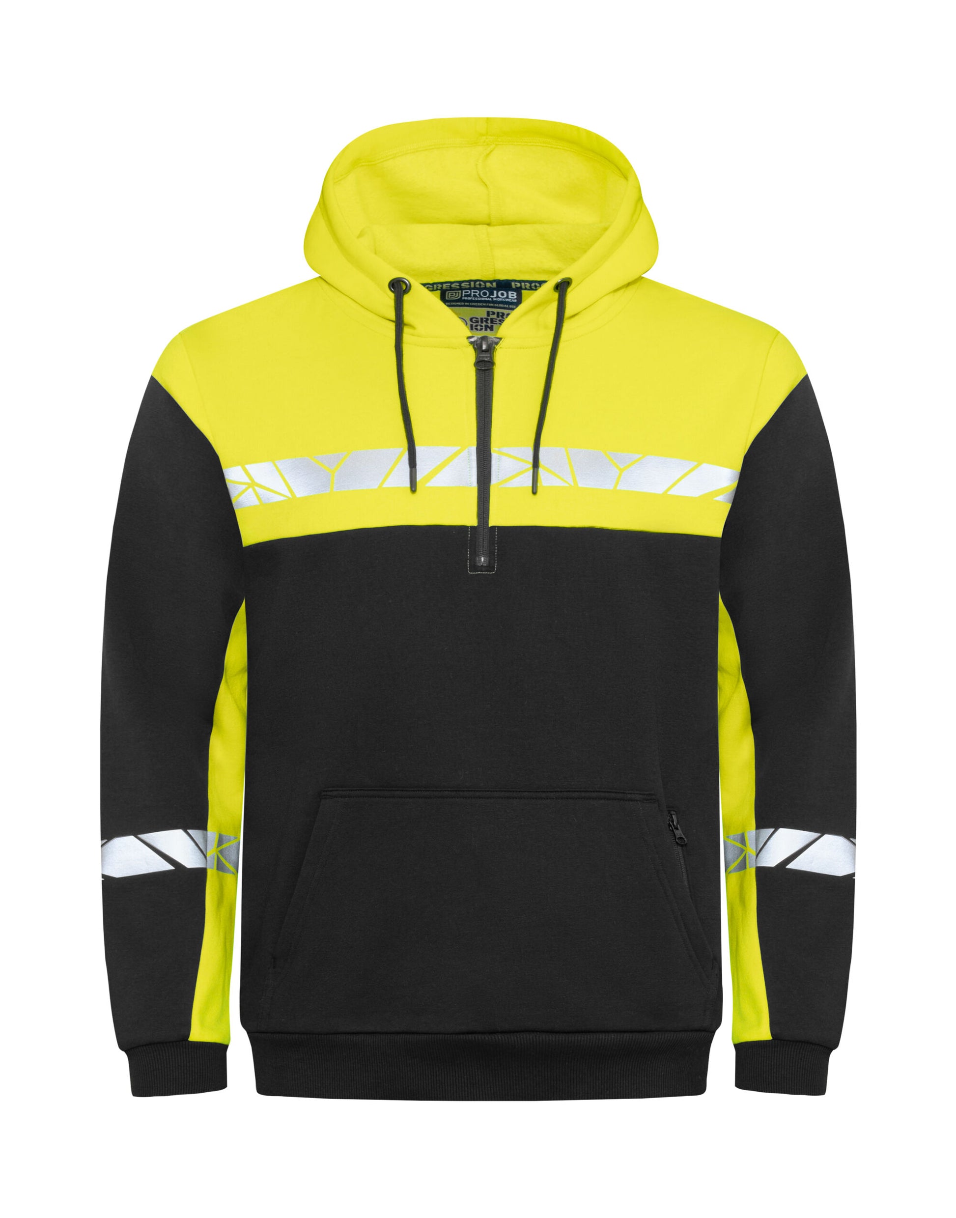 Progression 7104 1/2 Zip Hoodie - Black/Yellow