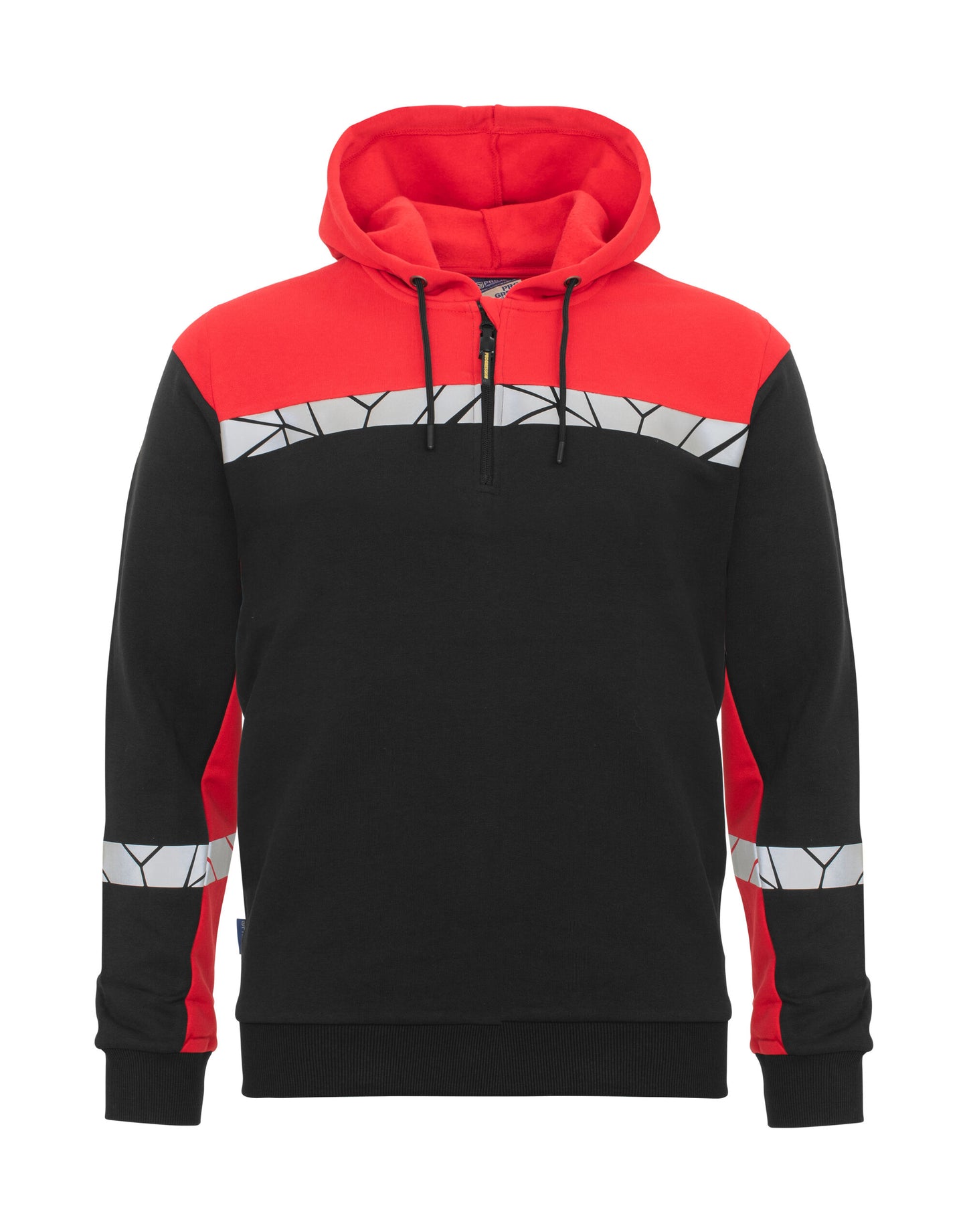 Progression 7104 1/2 Zip Hoodie - Black/Red