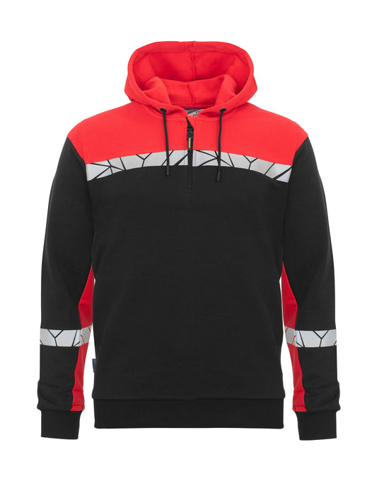 Progression 7104 1/2 Zip Hoodie - Black/Red