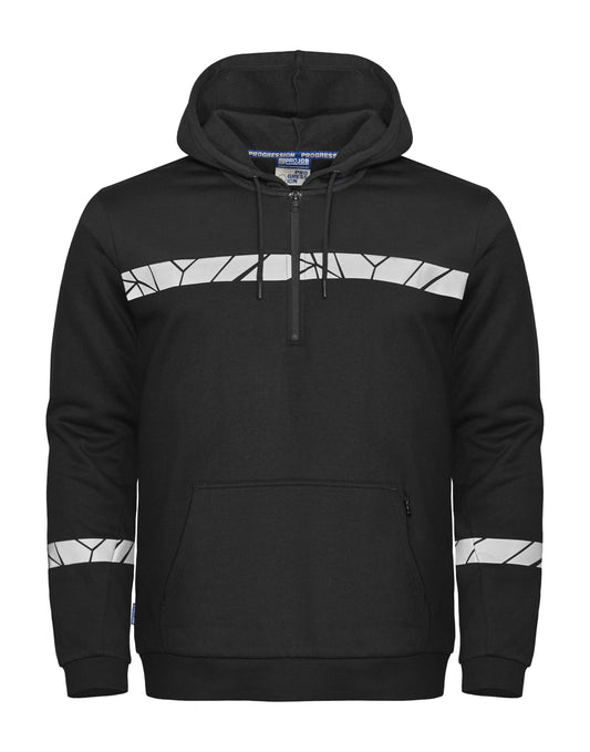 Progression 7104 1/2 Zip Hoodie - Black/Black