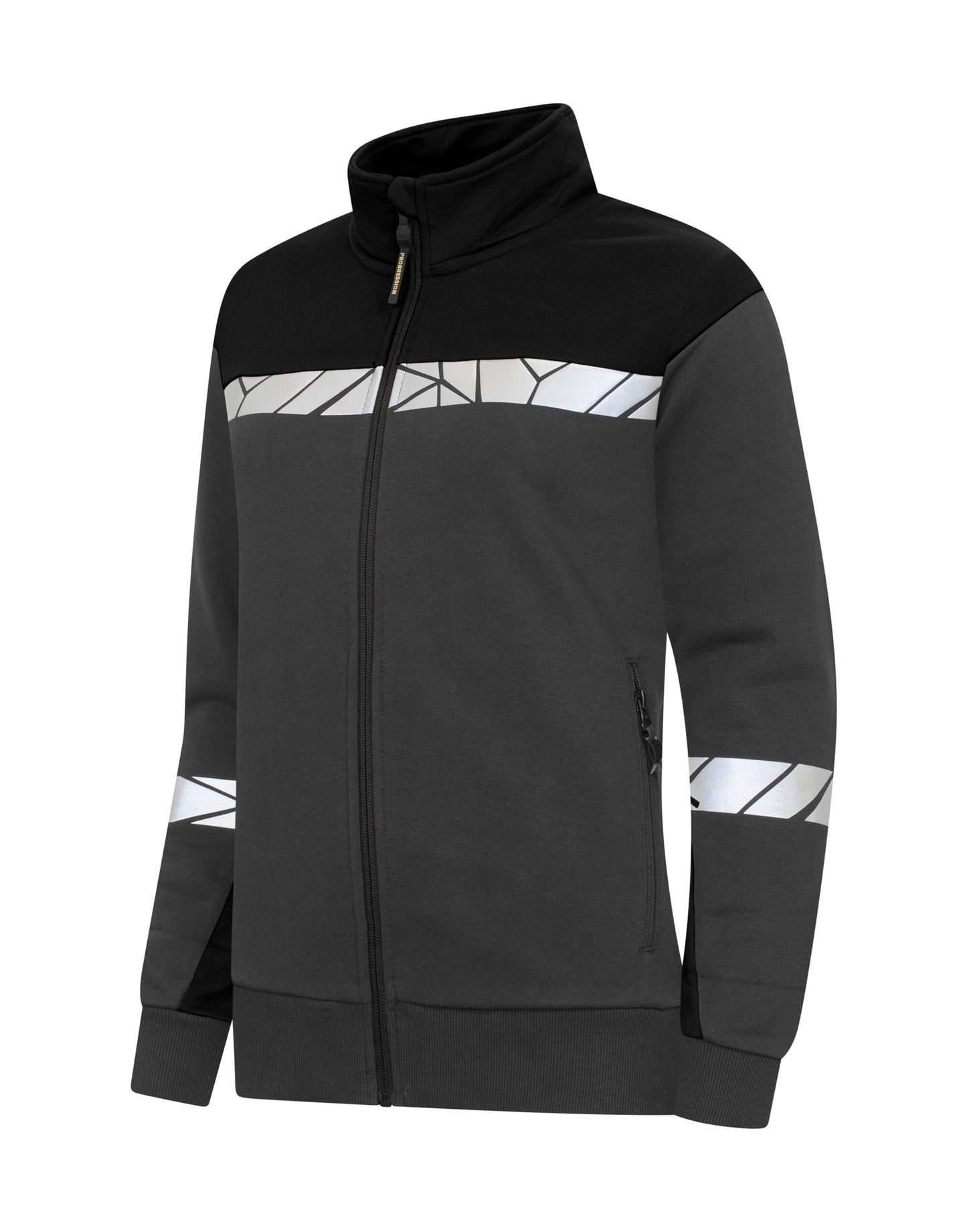 Progression 7105 Ladies Full Zip Sweatshirt - Grey/Black