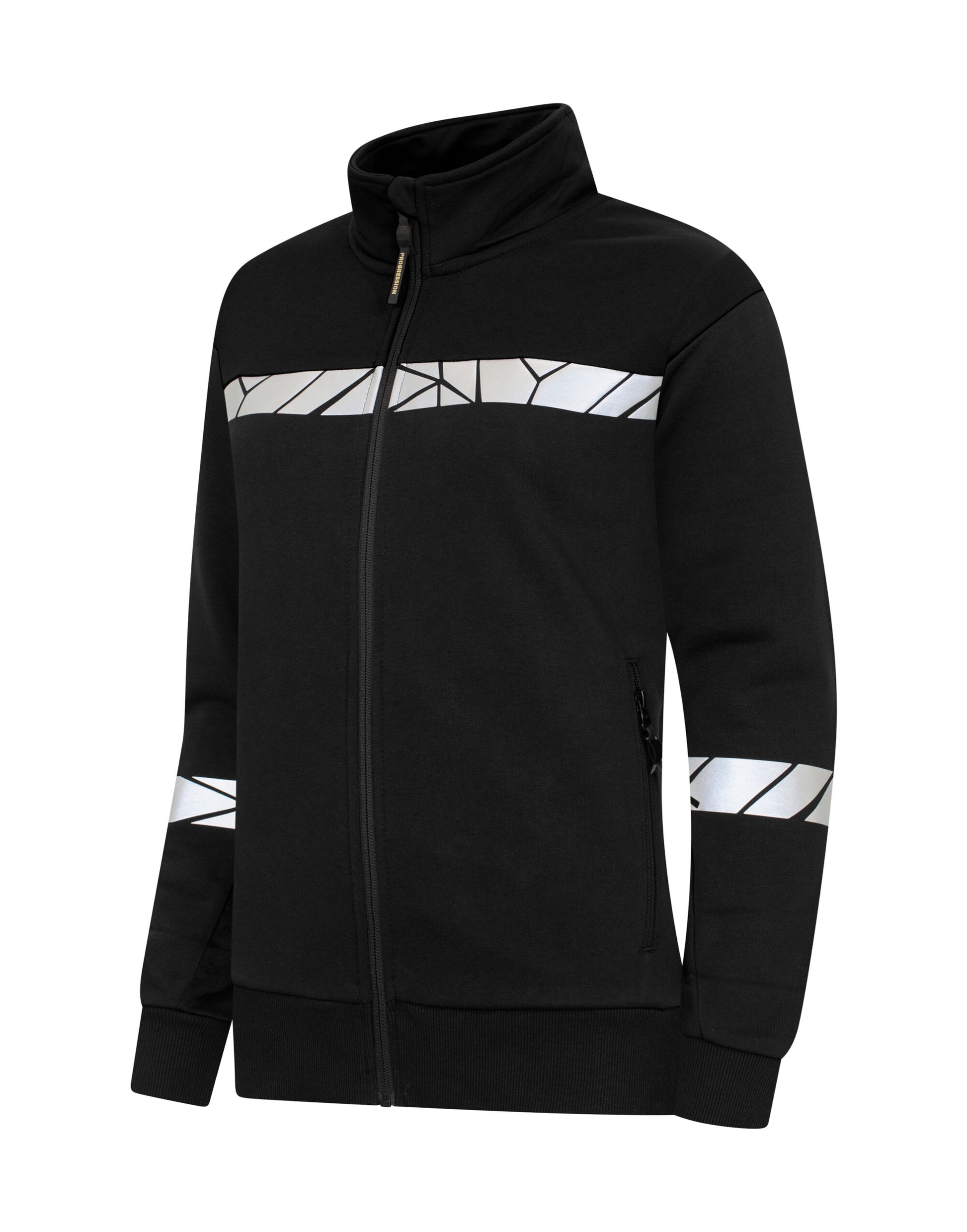 Progression 7105 Ladies Full Zip Sweatshirt - Black/Black