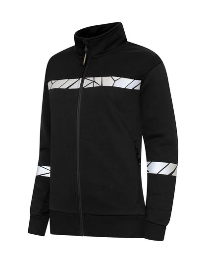 Progression 7105 Ladies Full Zip Sweatshirt - Black/Black