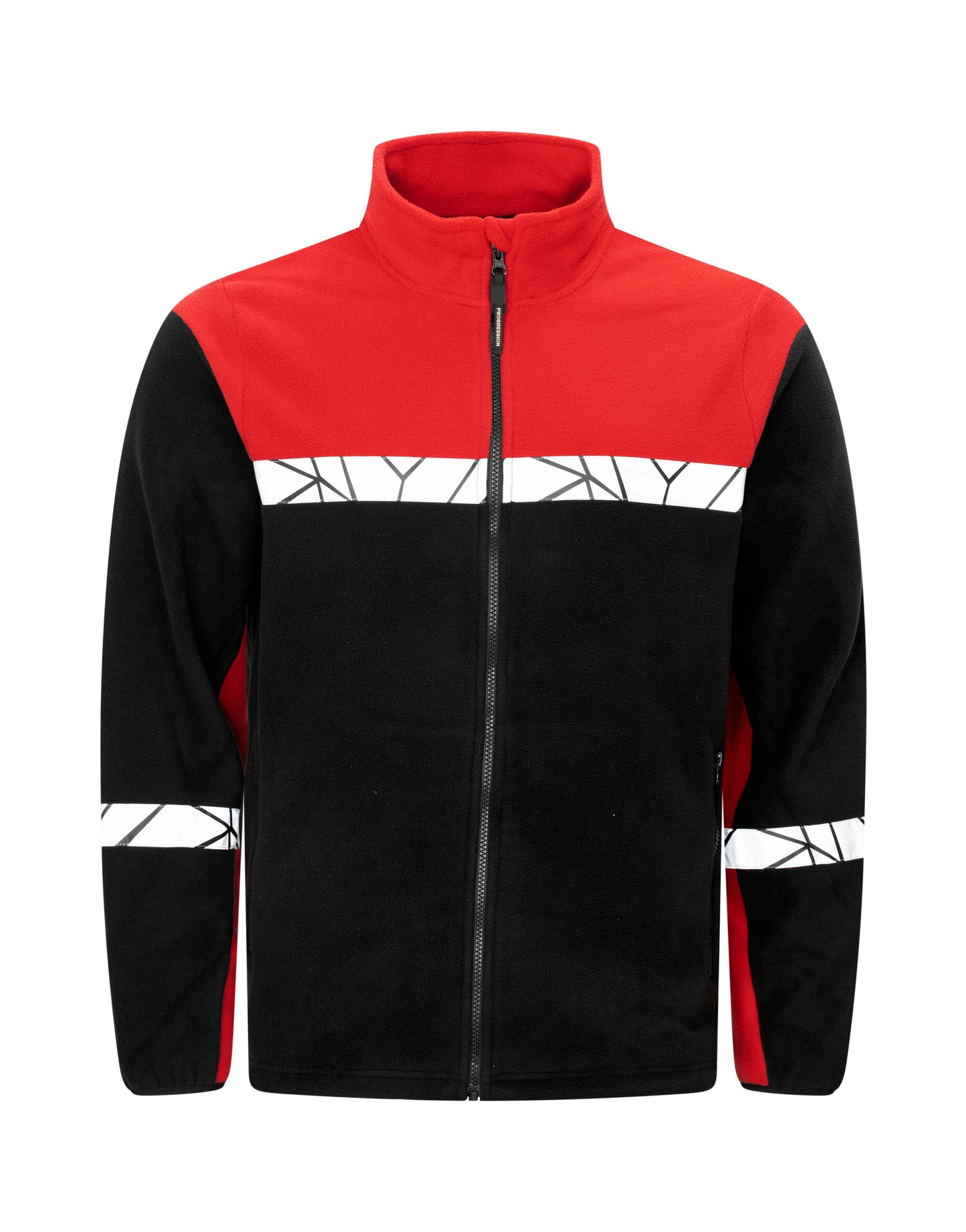 Progression 7300 Full Zip Fleece - Black/Red