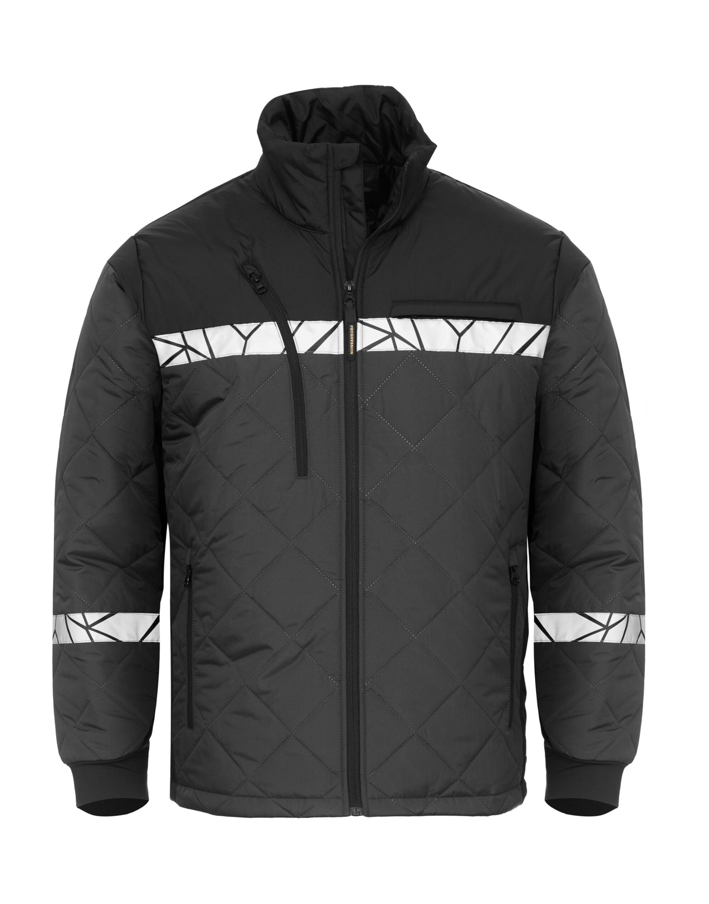 Progression 7404 Light Weight Quilted Jacket - Grey/Black