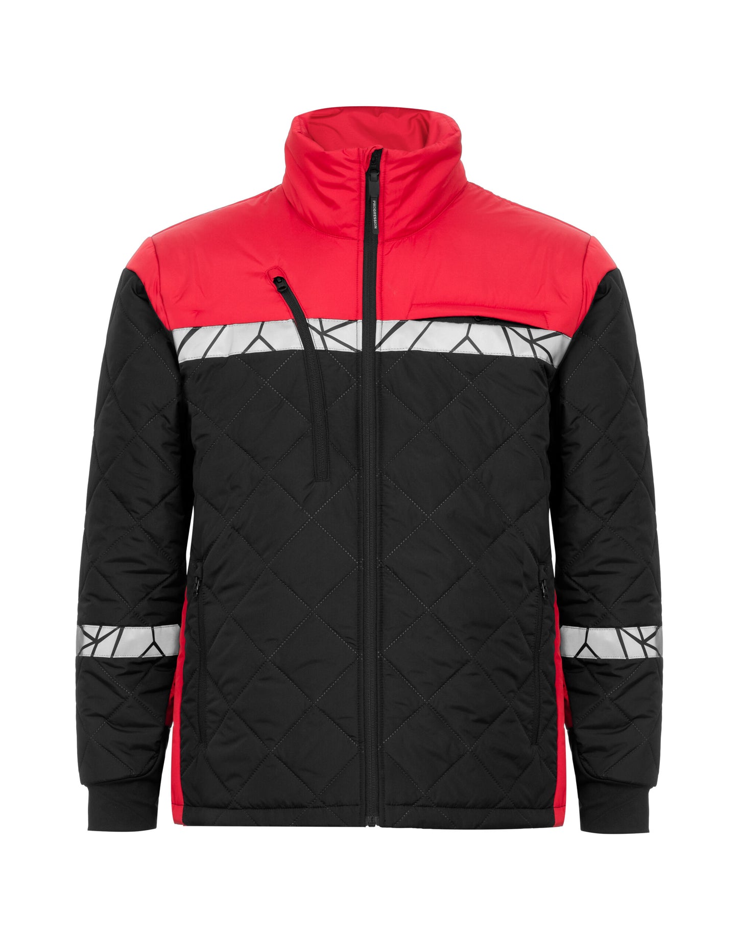 Progression 7404 Light Weight Quilted Jacket - Black/Red