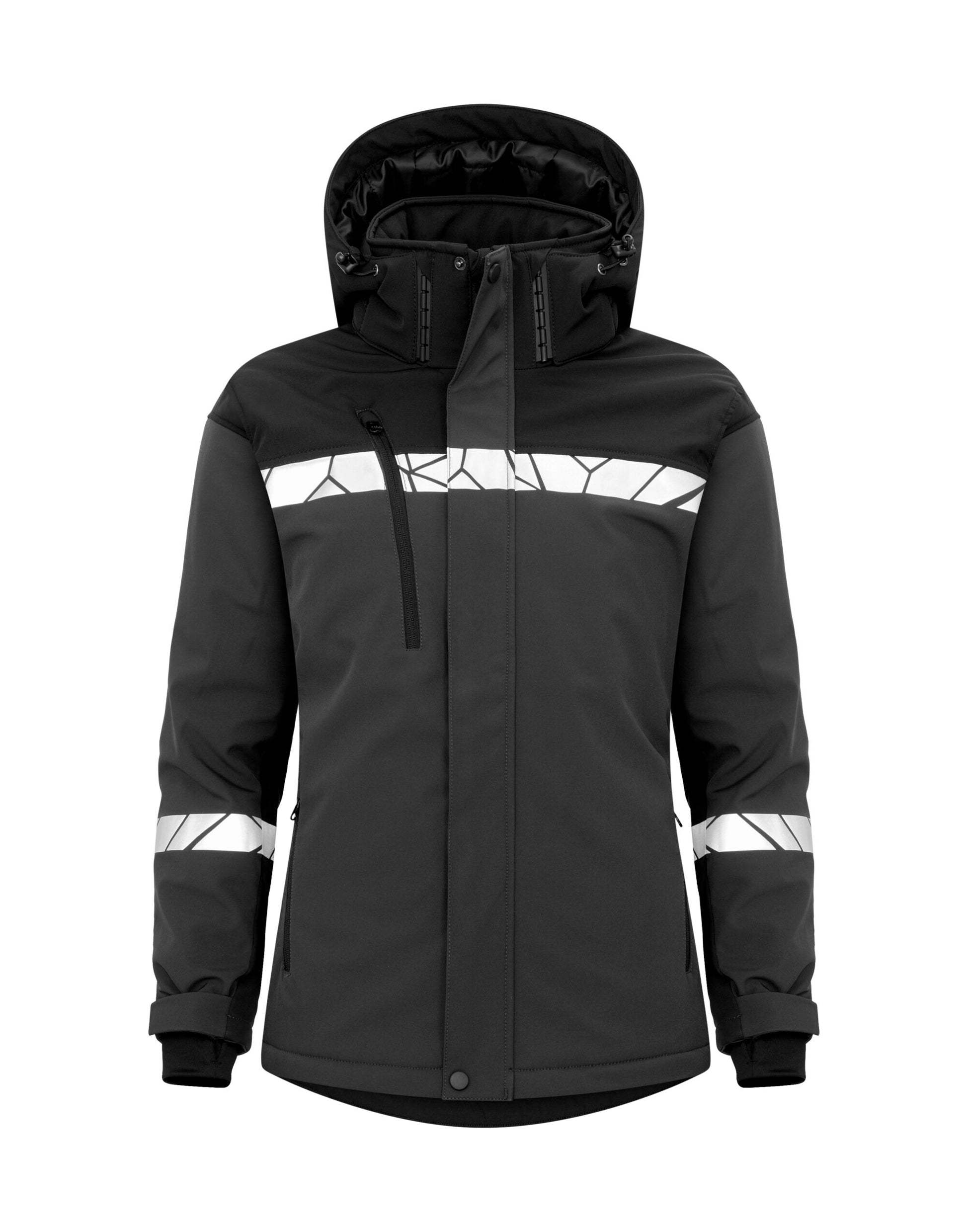 Progression 7418 Ladies Padded Softshell Jacket - Grey/Black